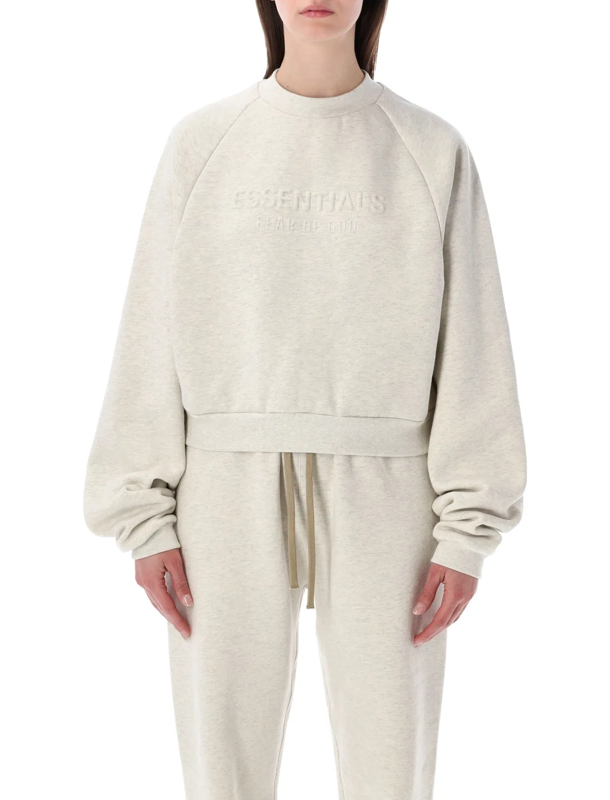 Essentials Fear Of God Beige 90’S Raglan Crewneck