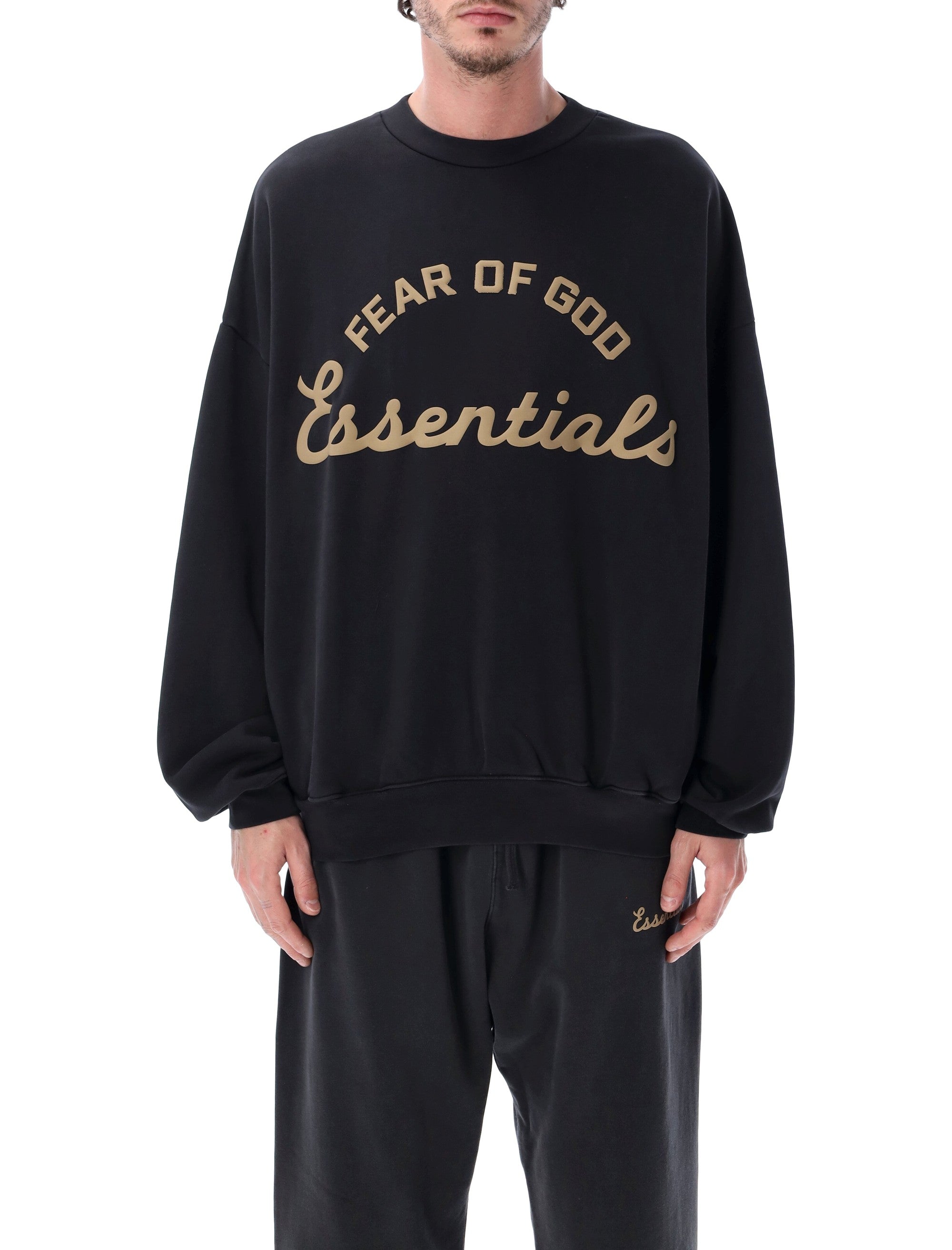 Training 90S Black Cotton Fleece Sweatshirt