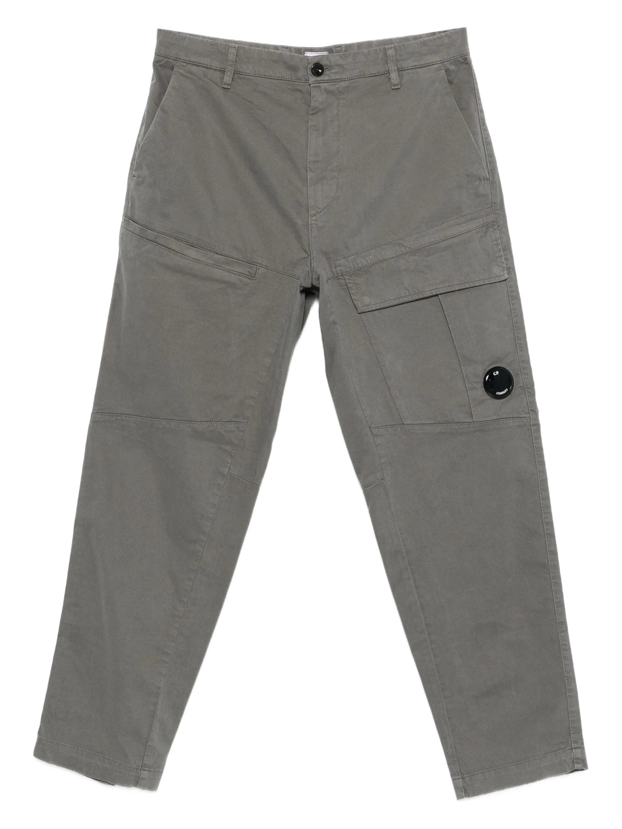 C.p. Company C.p.company Gunmetal Cotton Elastane Cargo Pants