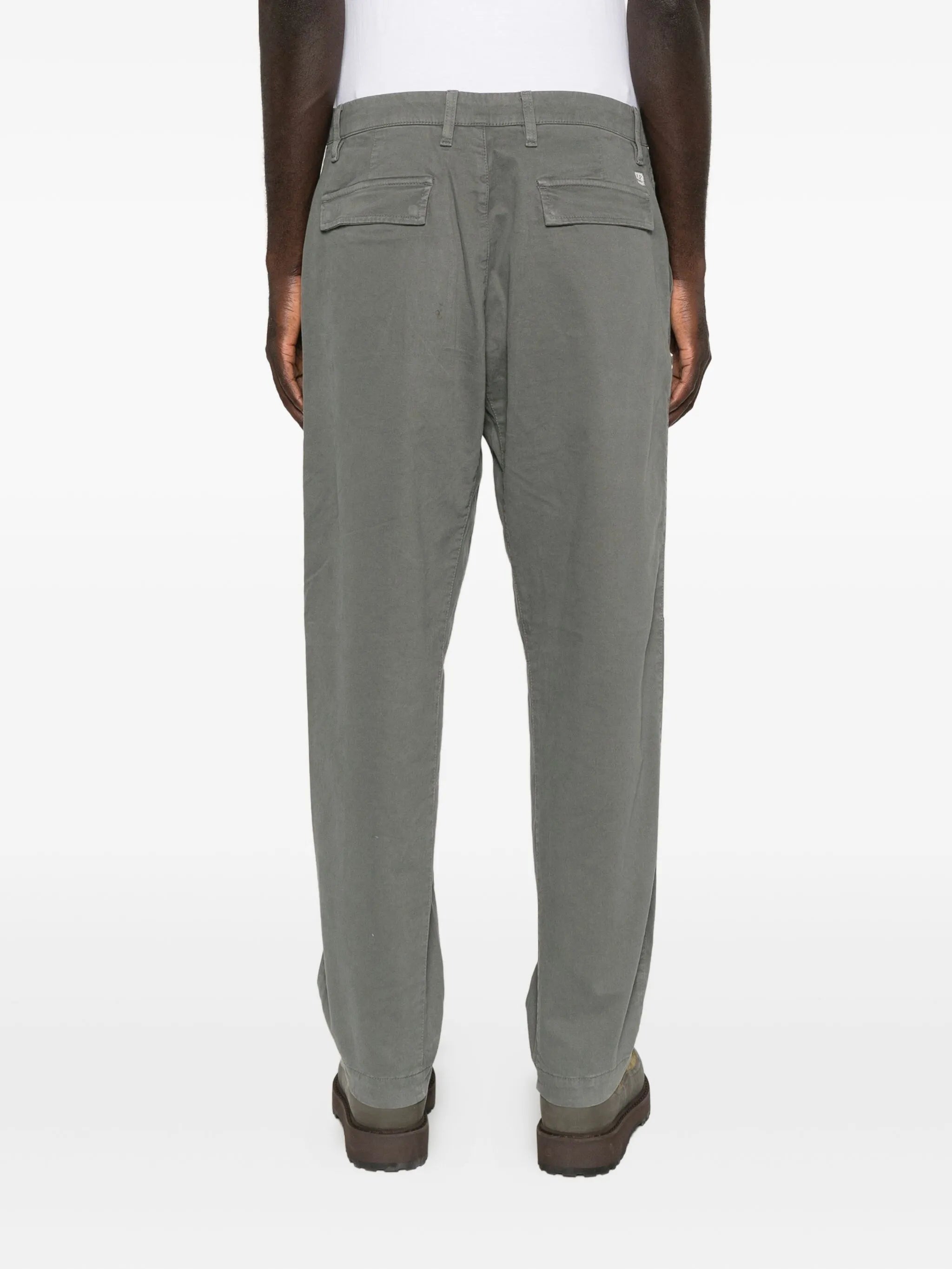 C.p. Company C.p.company Gunmetal Cotton Elastane Cargo Pants In Gunmetal