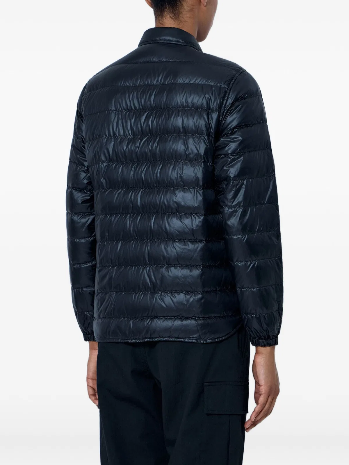 Moncler Fouine Quilted Puffer Jacket Long Sleeves In Blue