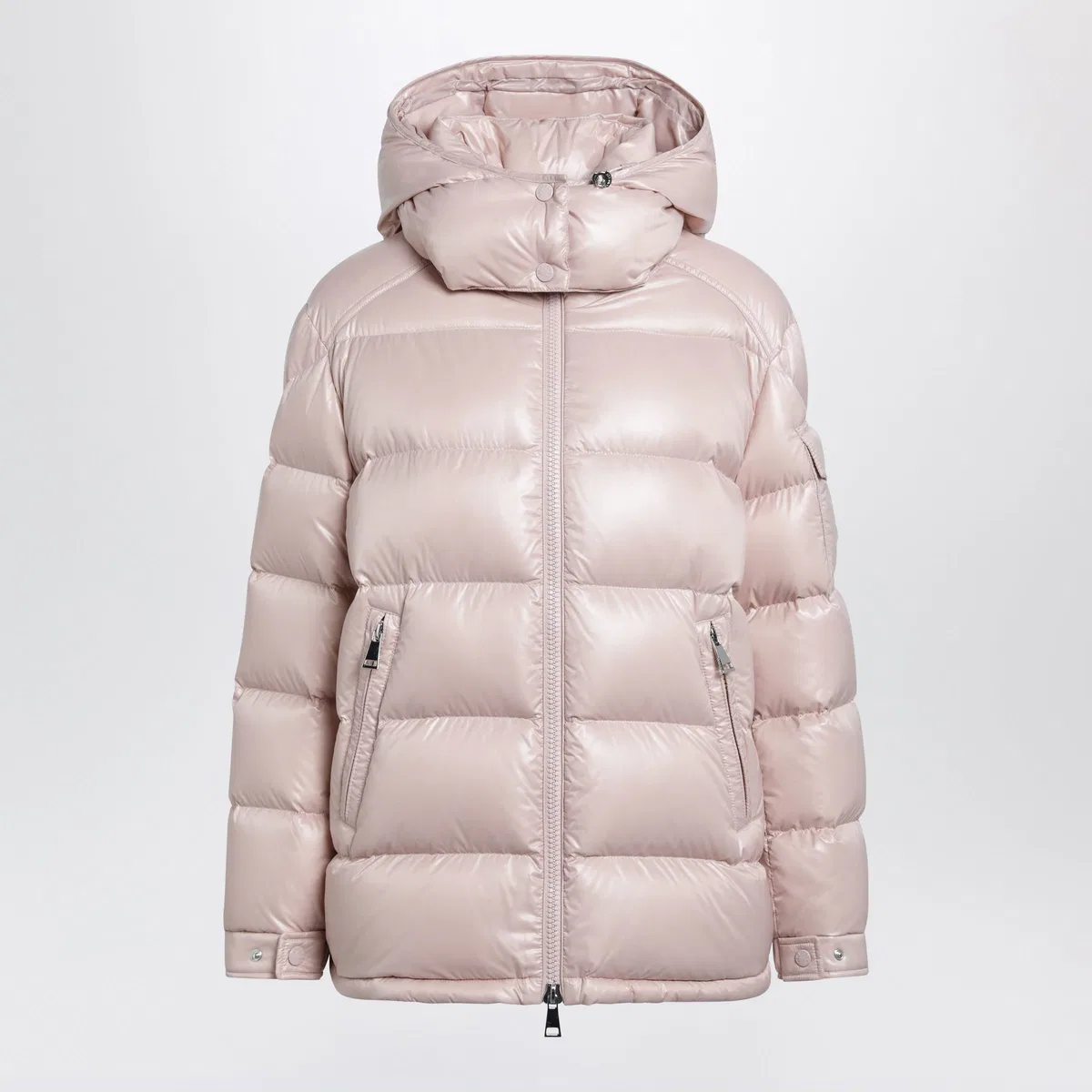Pink Maire Down Jacket In Nylon Laqué