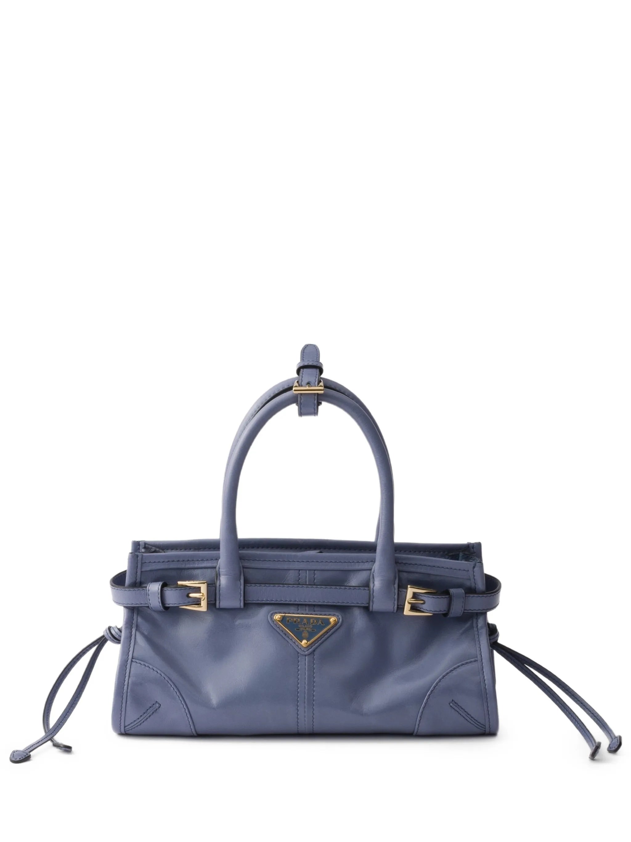 Powder Blue Leather Mini Prada Bonnie Handbag