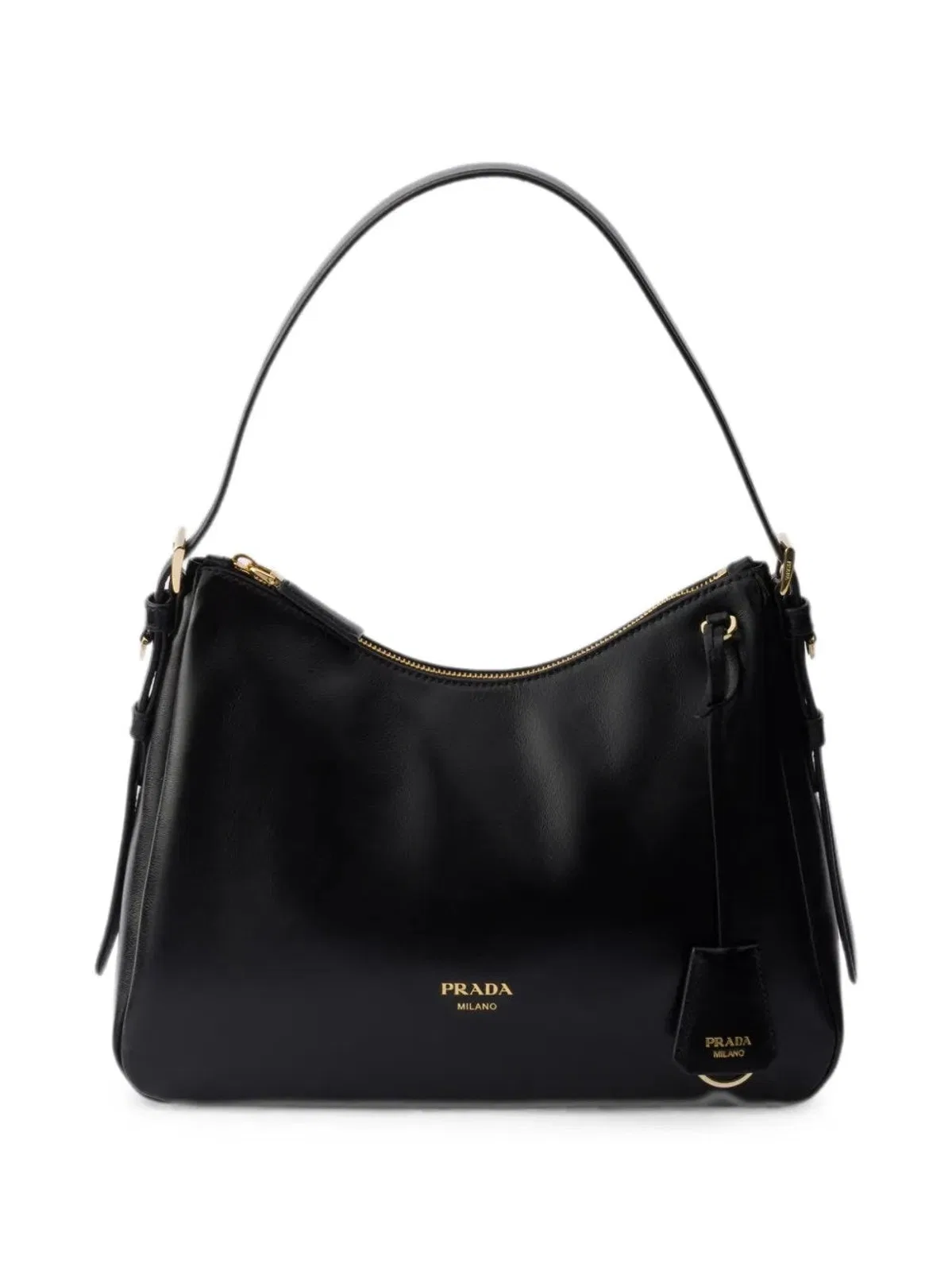 Logo-Print Leather Shoulder Bag