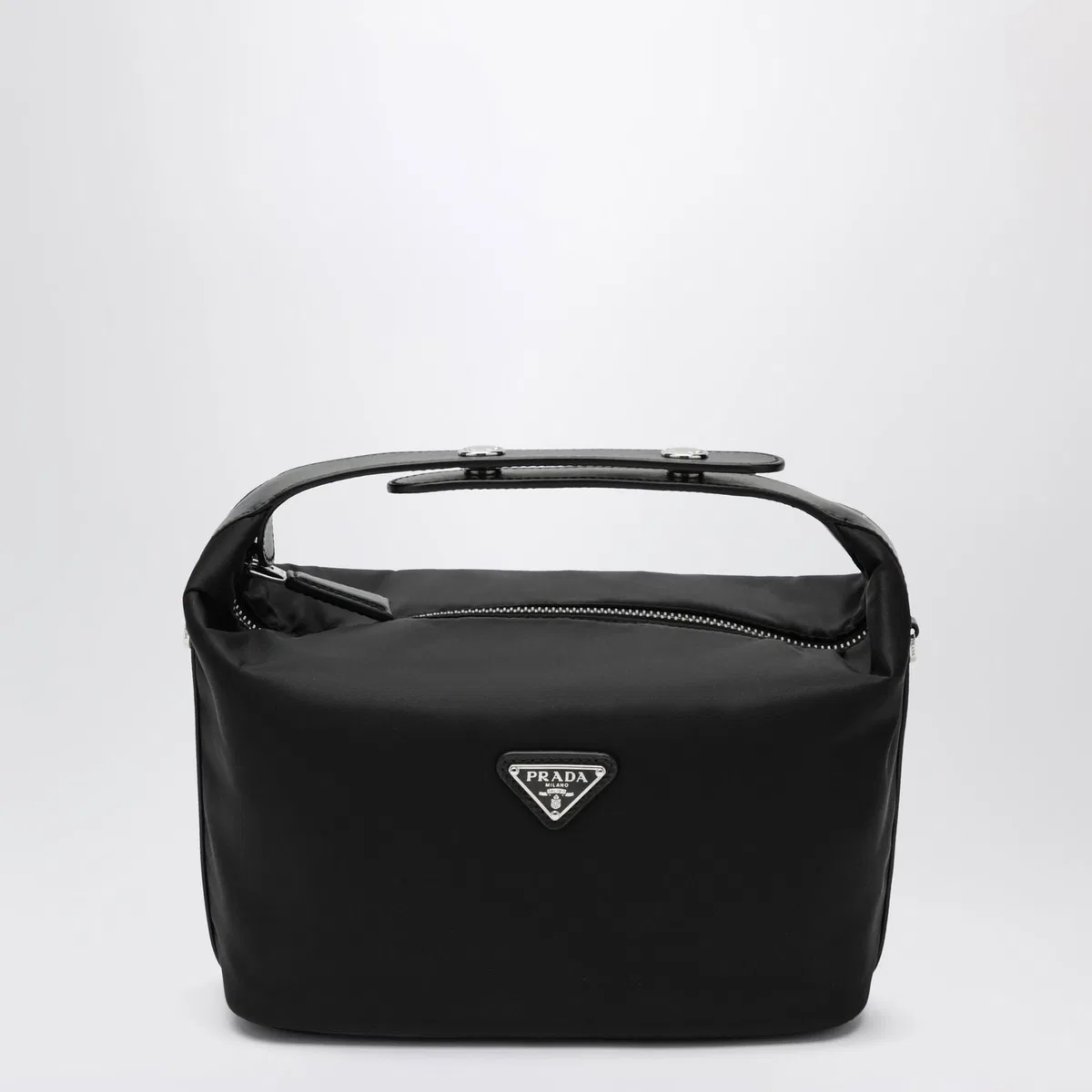 Chérie Mini Bag In Renylon With Leather Trim, Black