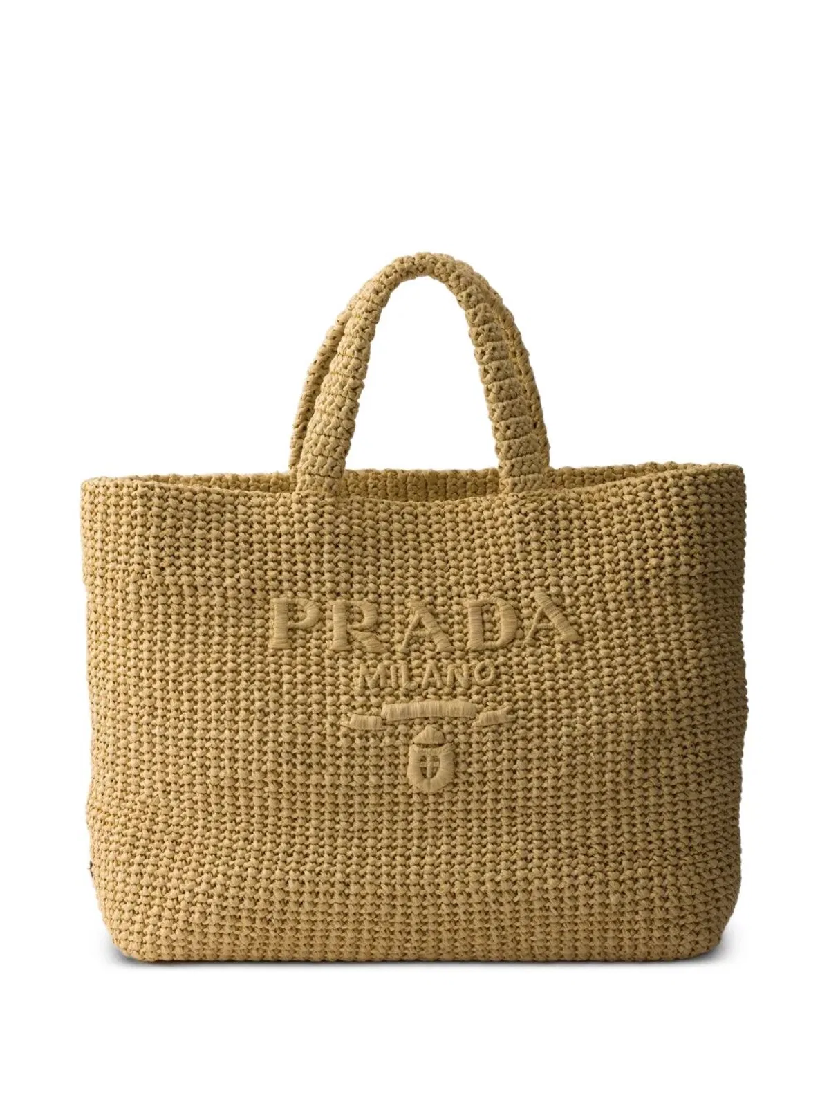 Prada Raffia Shopping Bag