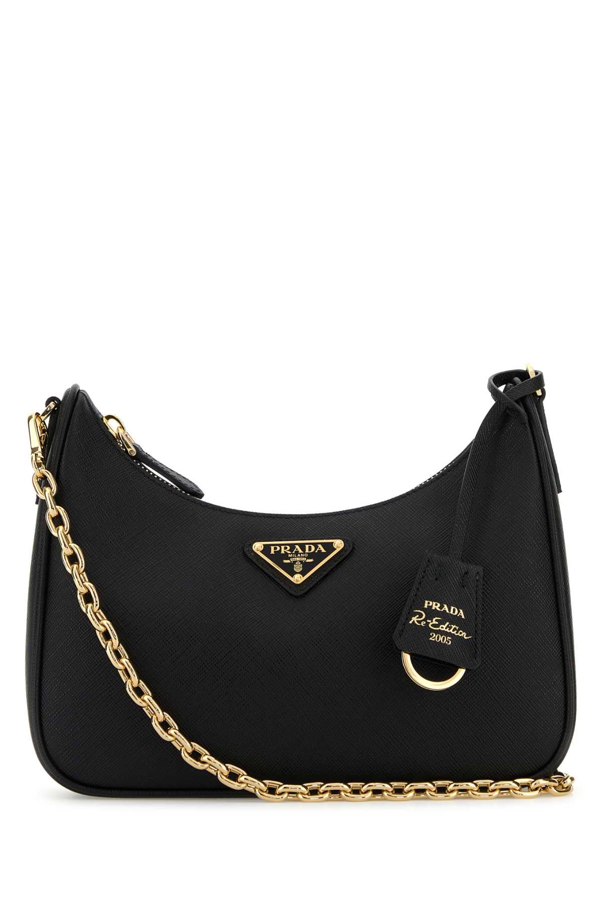 Black Leather Re-Edition 2005 Shoulder Bag