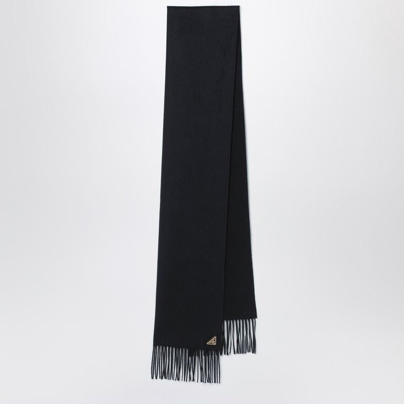 Triangle-Logo Fringed Scarf