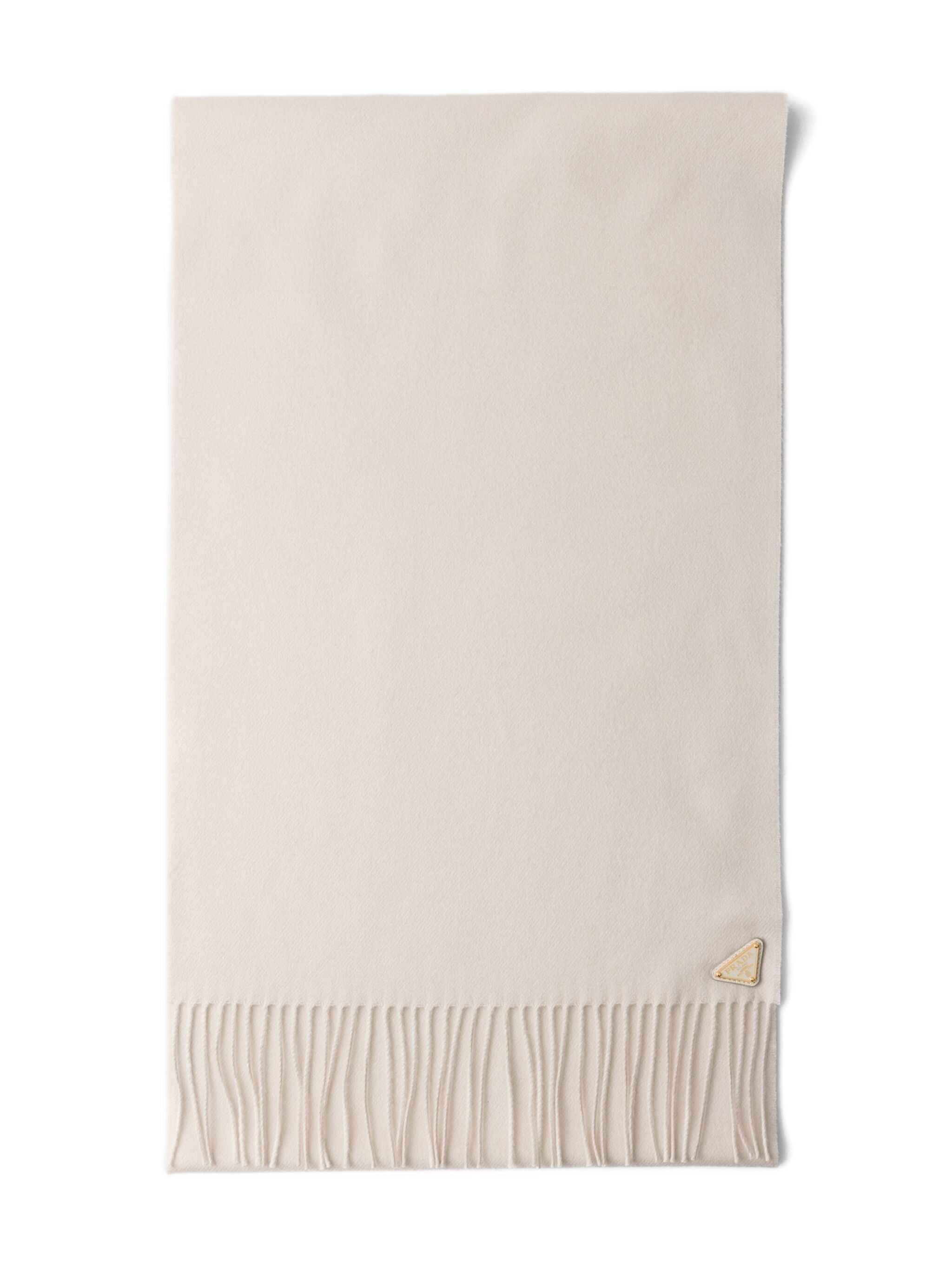 Triangle-Logo Fringed Scarf