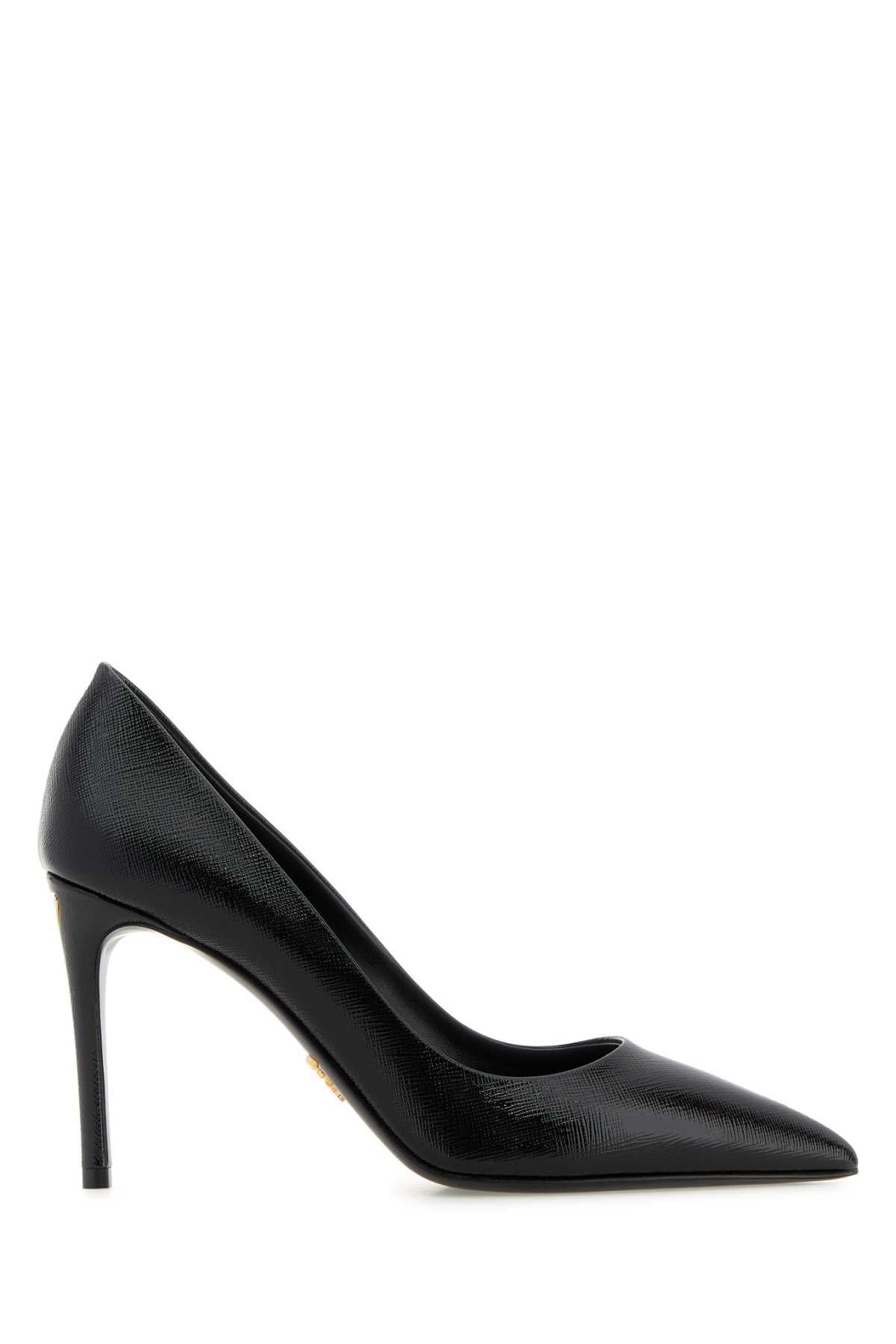 Black Leather Pumps