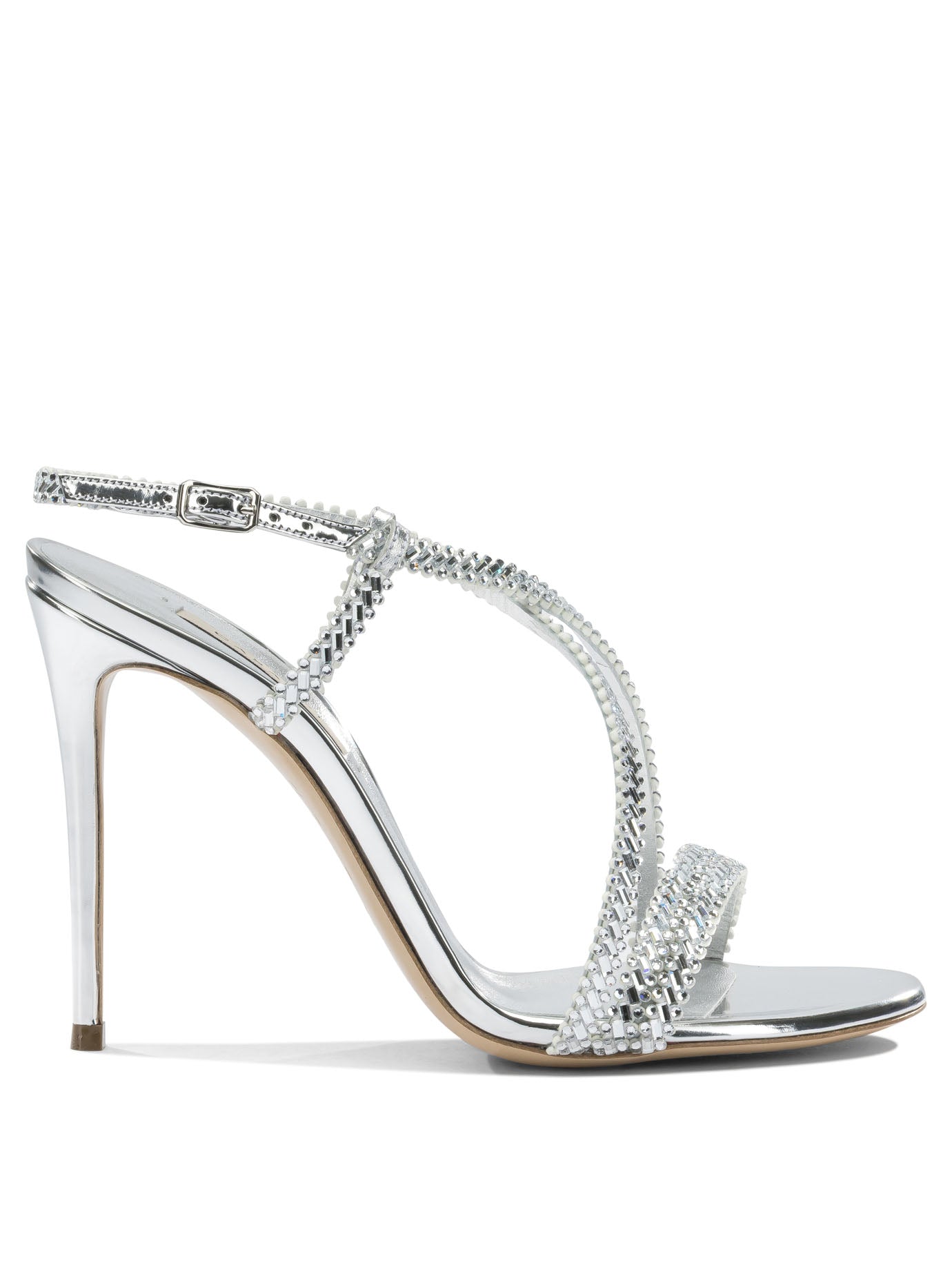 Silver Leather Sandals