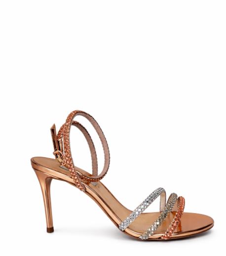 Rose Gold Multicolor Leather Pumps