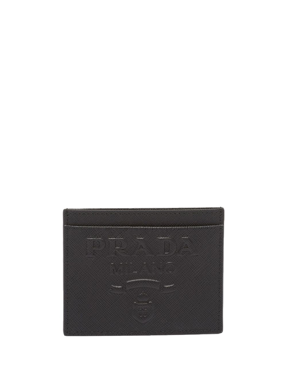 Saffiano Credit Card Holder With Logo