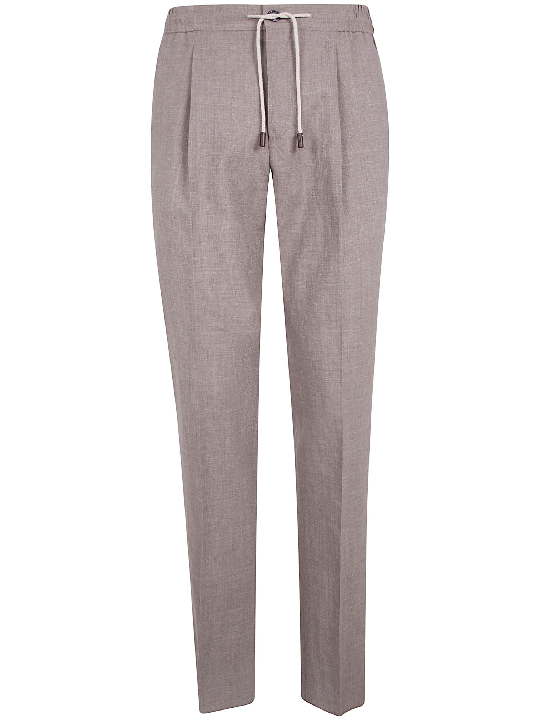 Elastic Coulisse Waist Chino Trousers