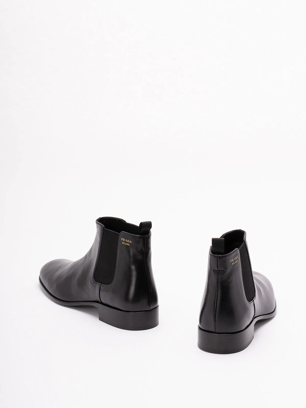 Prada Ankle Boots Elastic Side Panels Design In Black