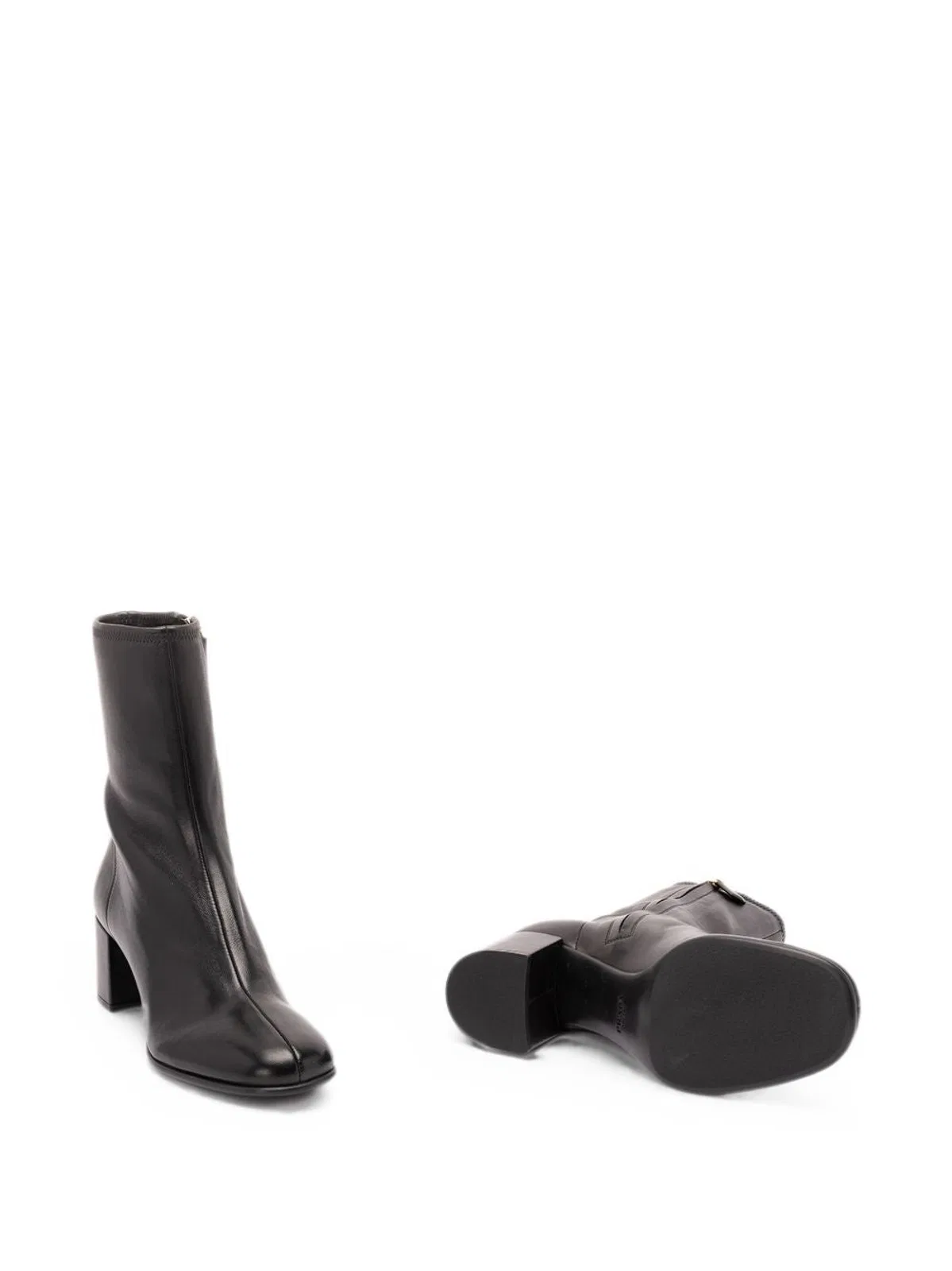 Prada Stretch Nappa Leather Booties In Black