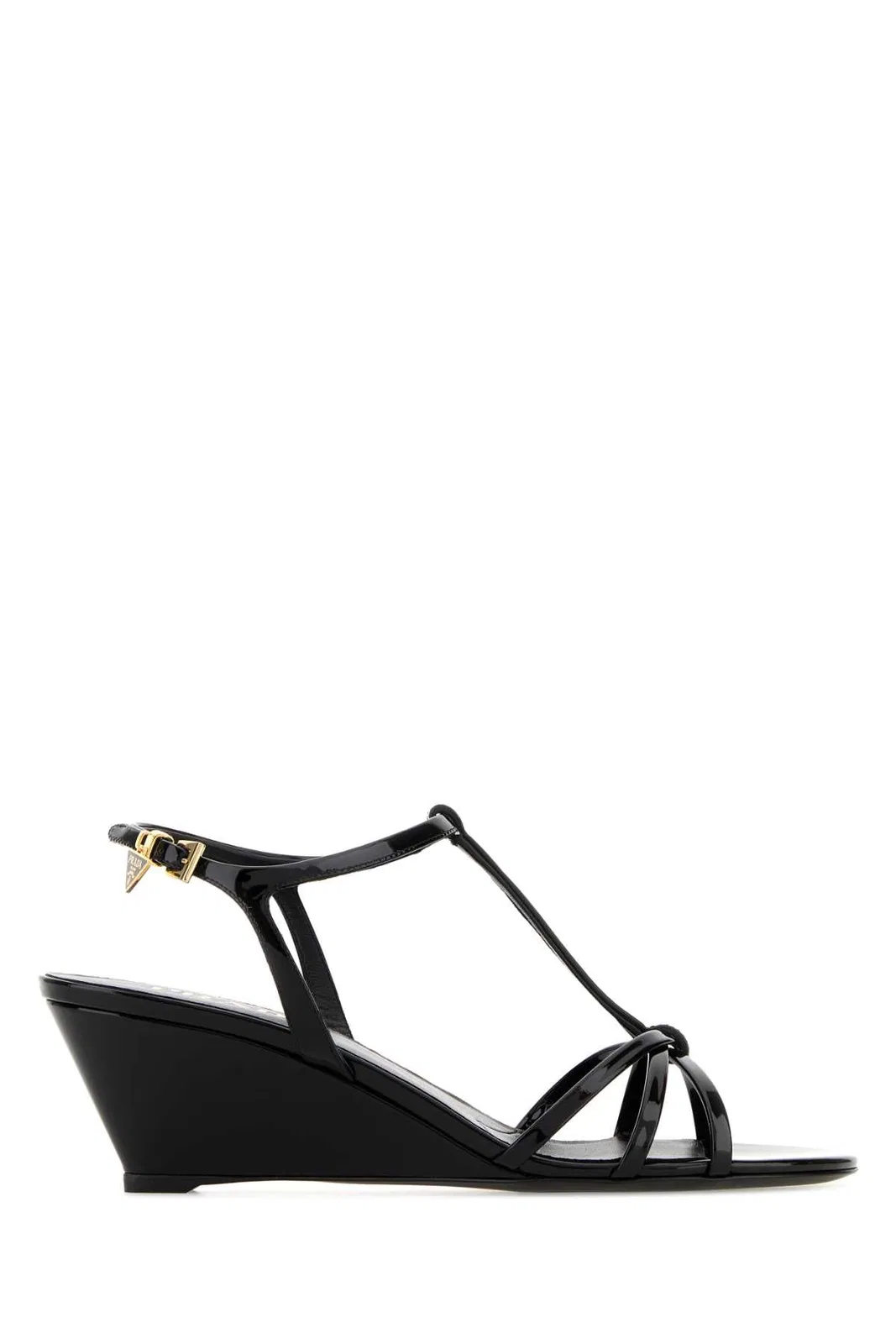 Prada Prada Patent Leather Wedge Sandals