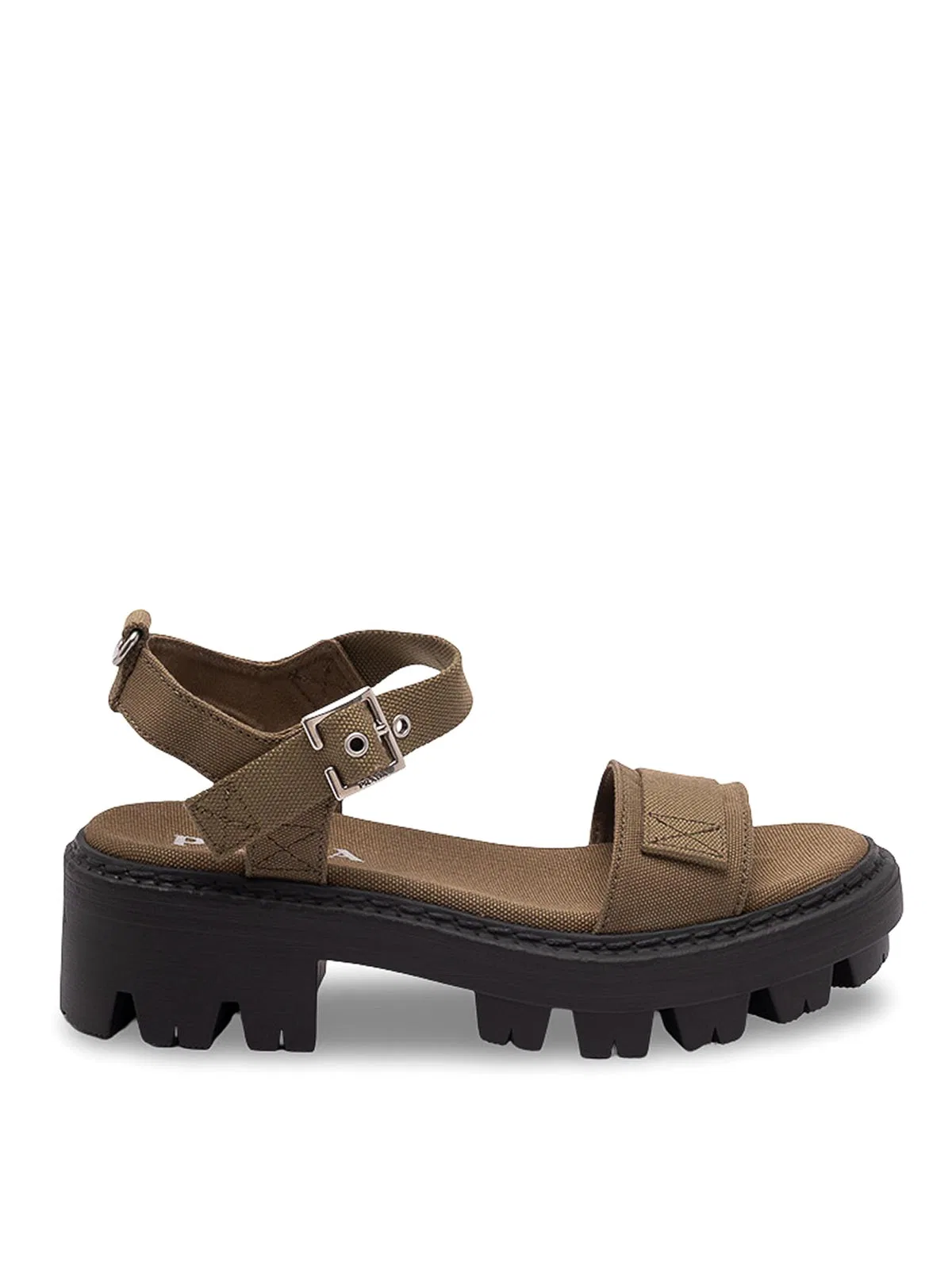 Prada Cotton Sandals In Green