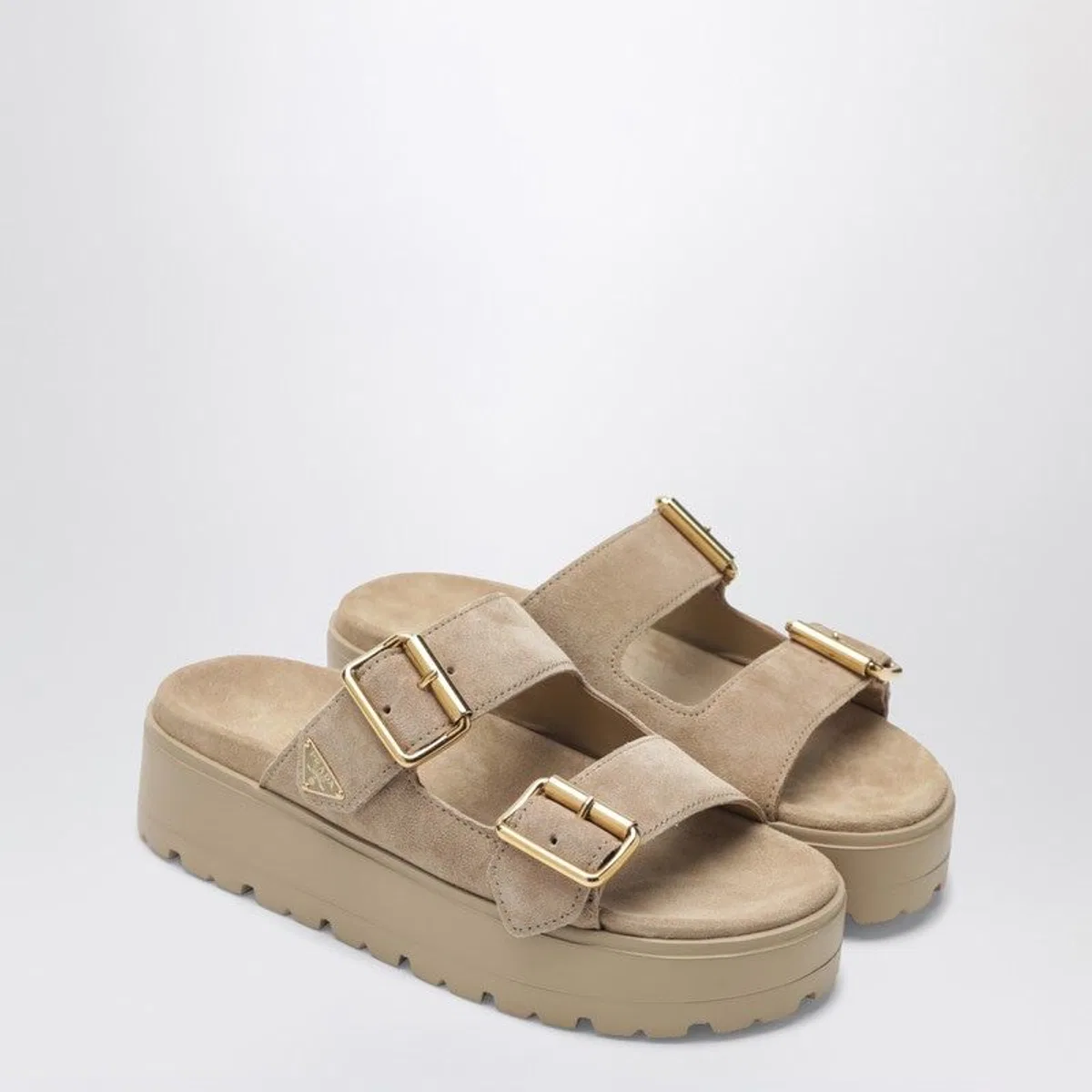Ecru Suede Sandals