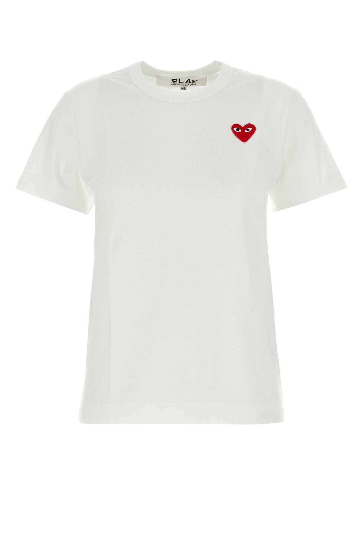 Comme Des Garcons Play Short Sleeve Tee Red Heart