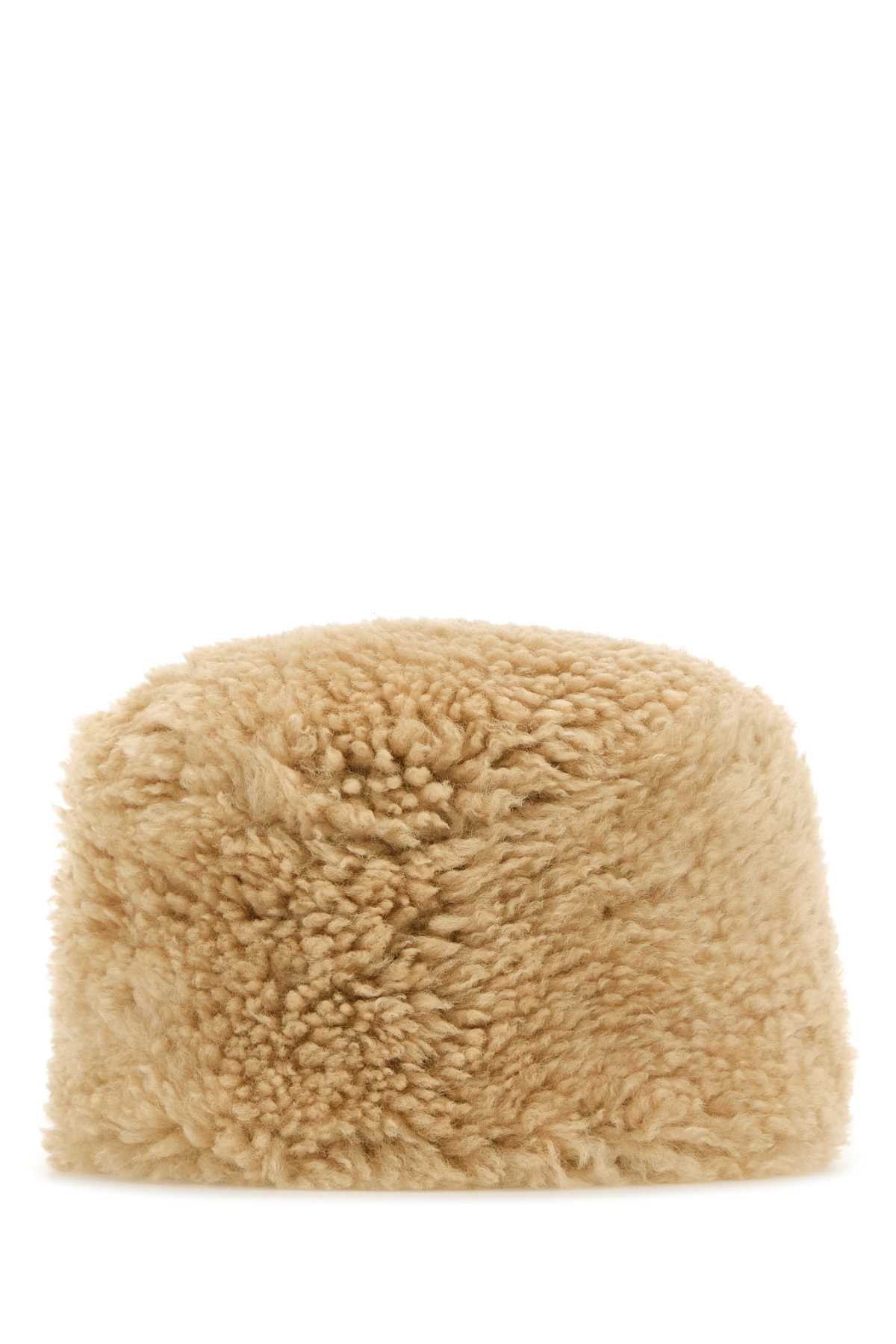 Shearling Pillbox Hat