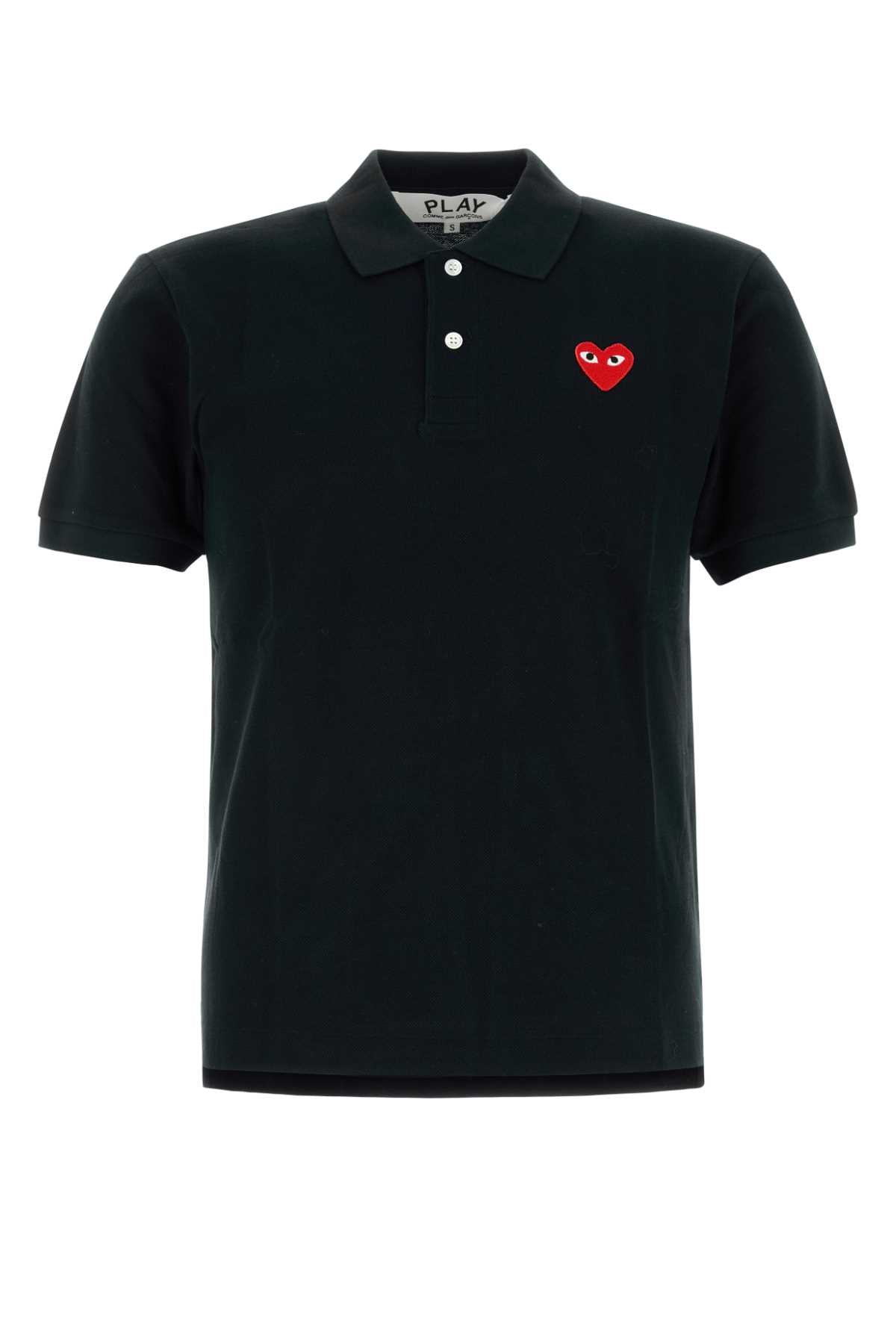 Comme Des Garcons Play Short Sleeve Polo Red Heart