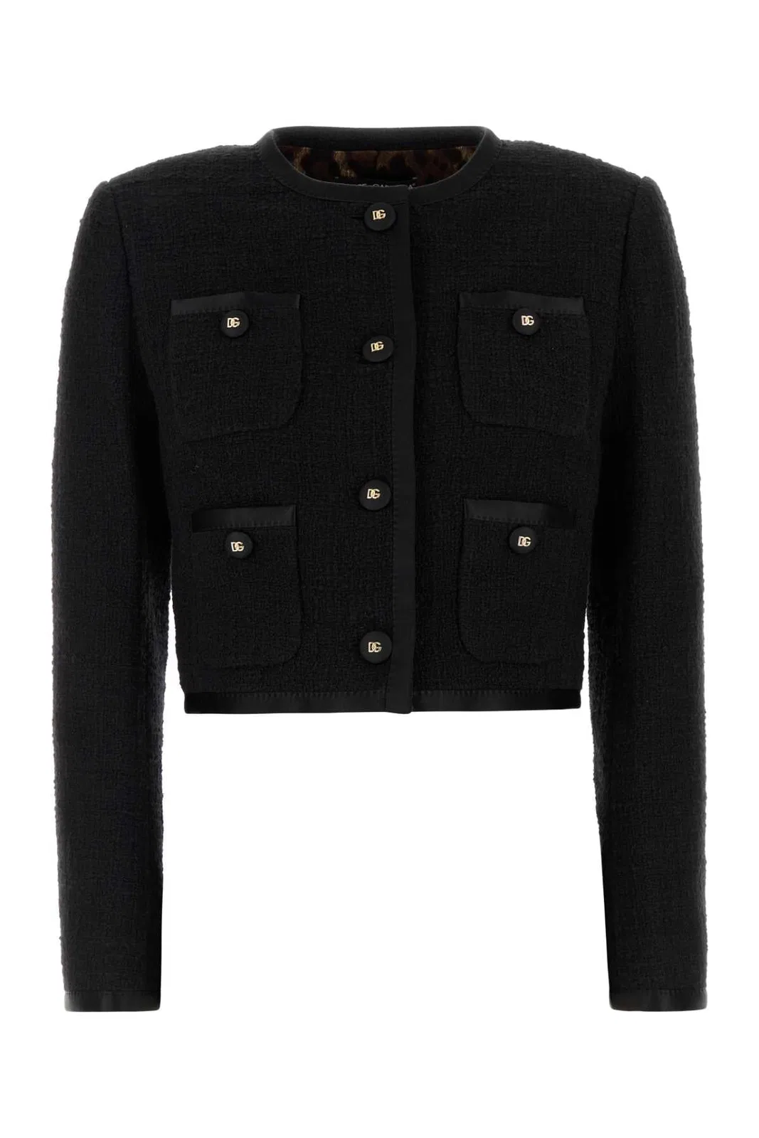 Dolce & Gabbana Boucle Loop Blazer In Black