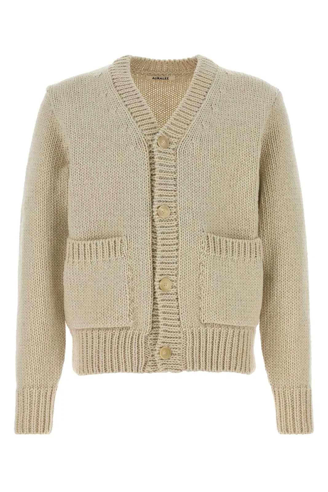 Wool Cashmere Felted Knit Cardigan