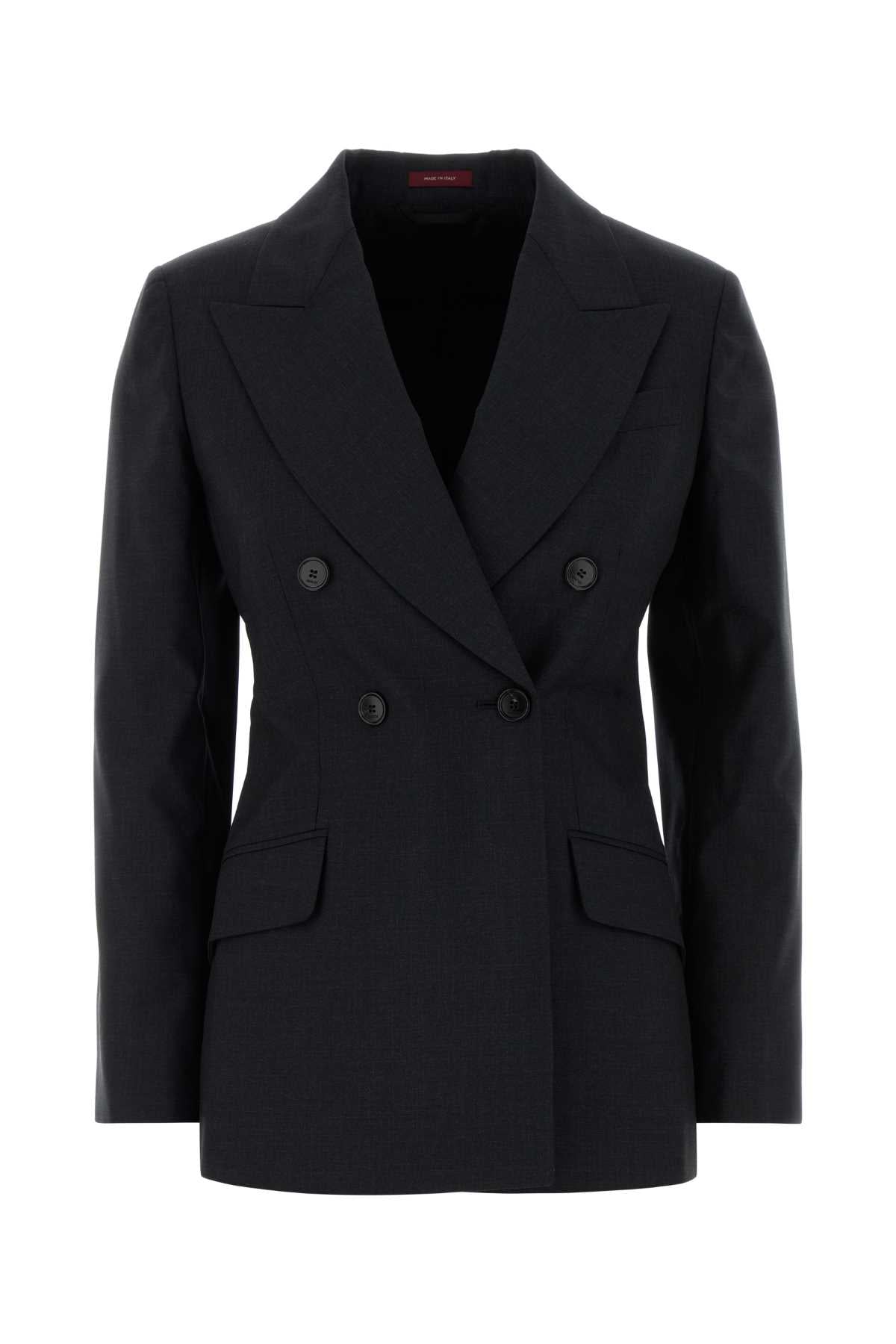 Jacket Plain Wool W/Horn