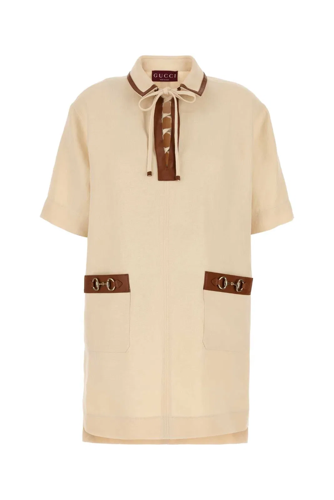 Gucci Drs Linen W/Horsebit&Leathr_8
