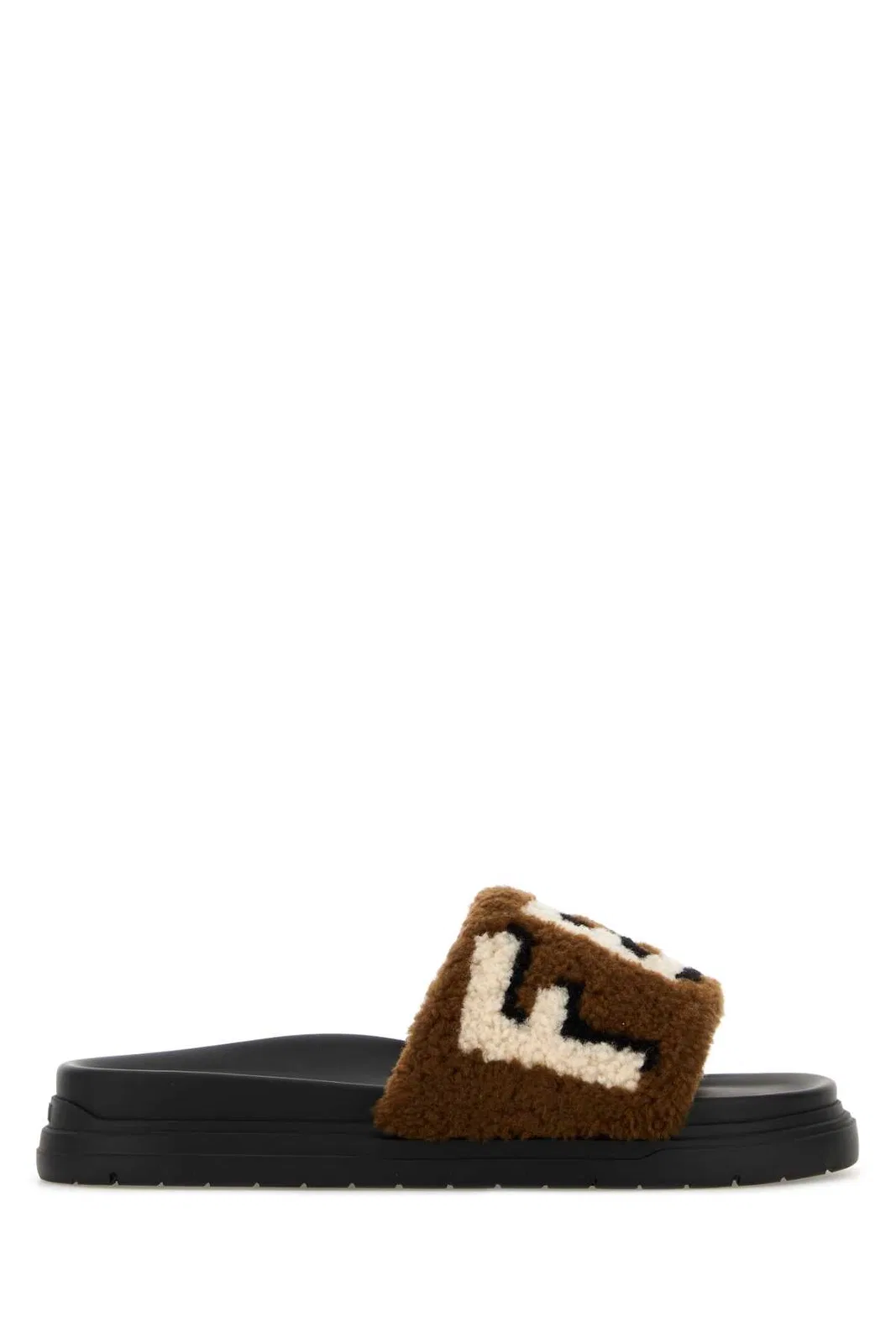 Ciabatta Fur Con Logo Fendi