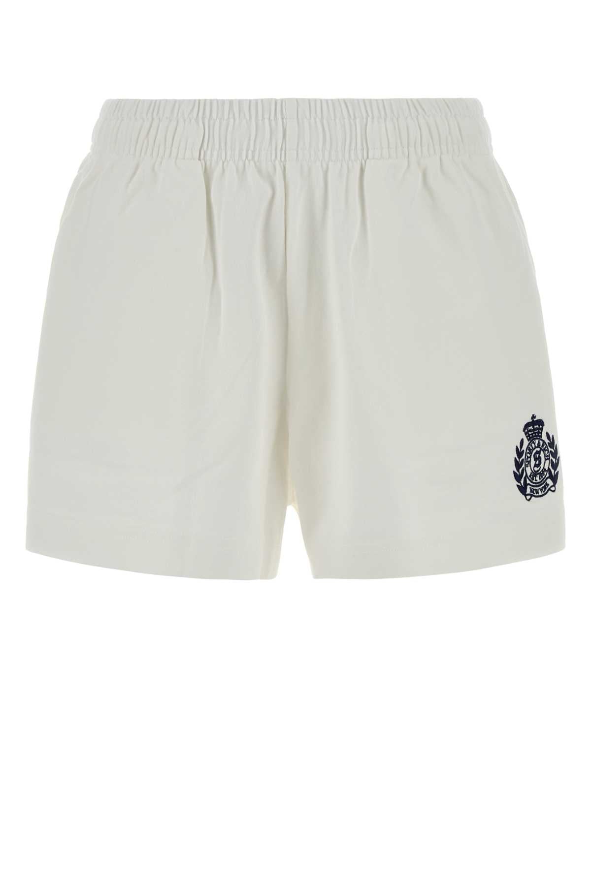 Sporty & Rich Ny Crest Embroidered Disco Short
