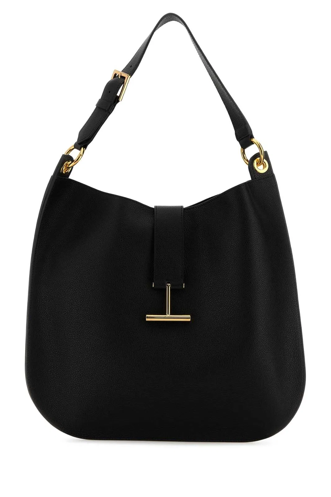 Tom Ford Grain Leather Large Crossbody In Black