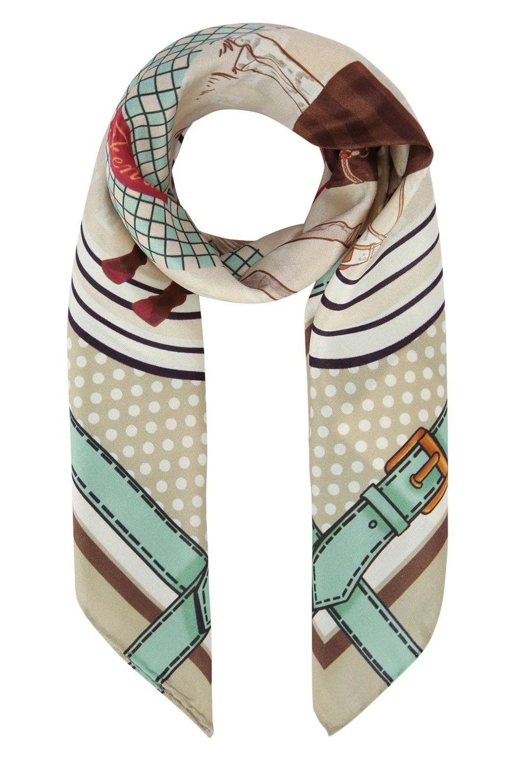 Kids Foulard 60X60 Cavalli All Ov