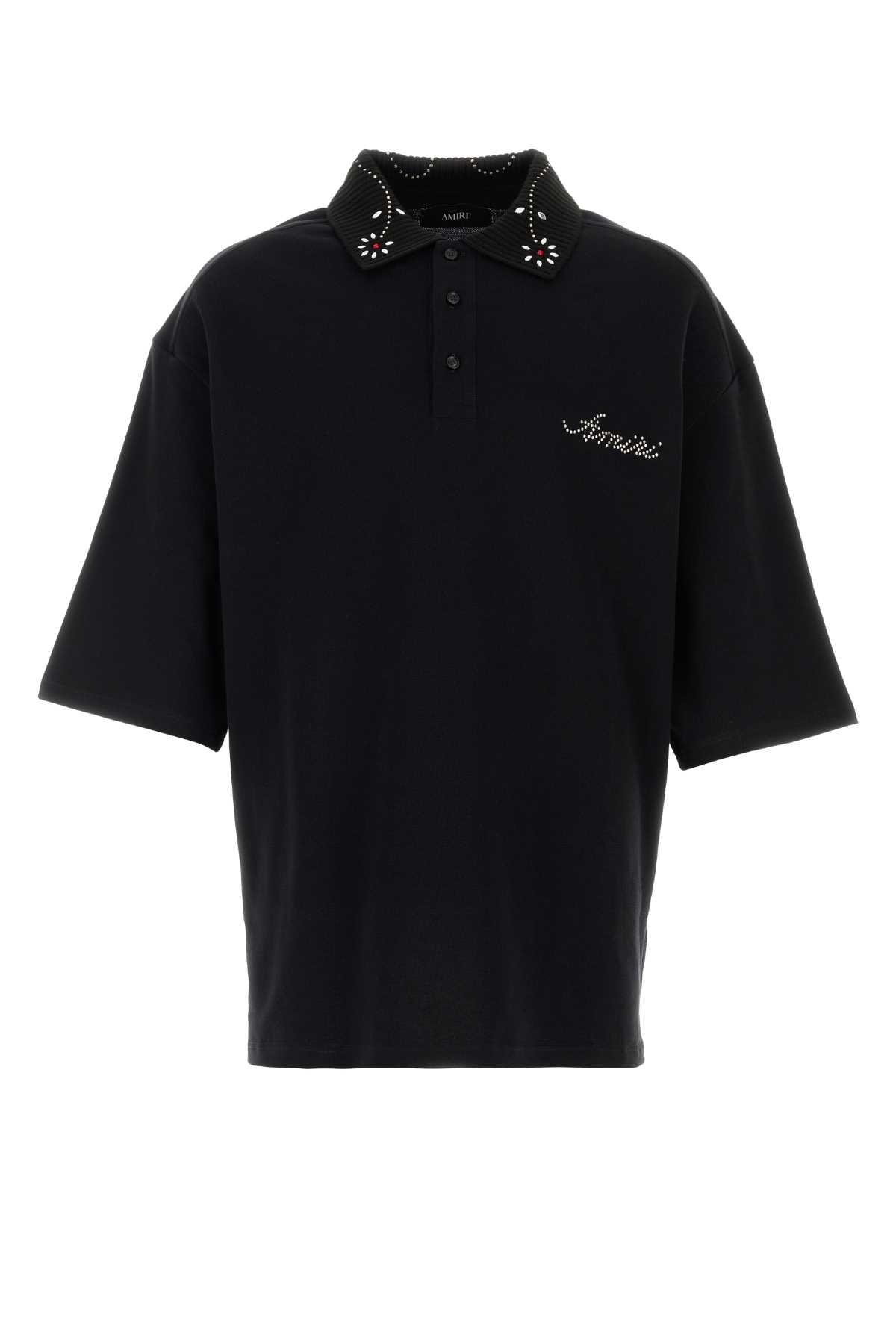 Stud Collar Oversized Polo