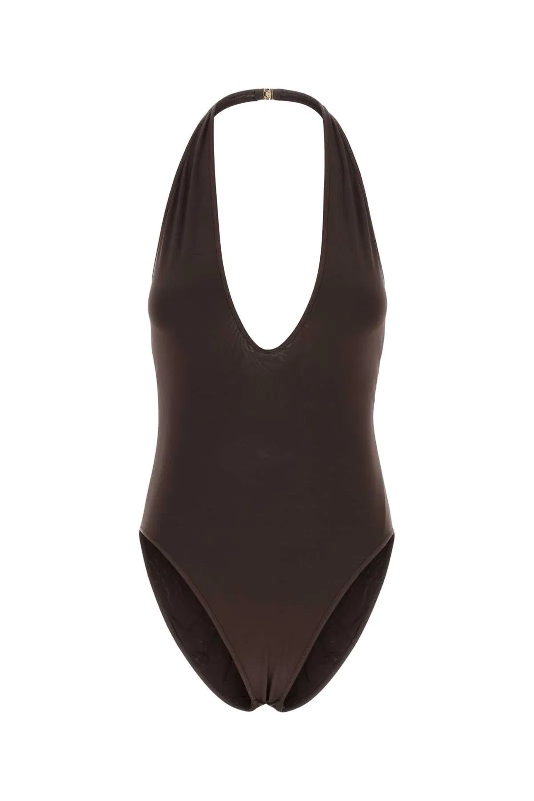 Zimmermann Luna Halter Bodysuit In Brown