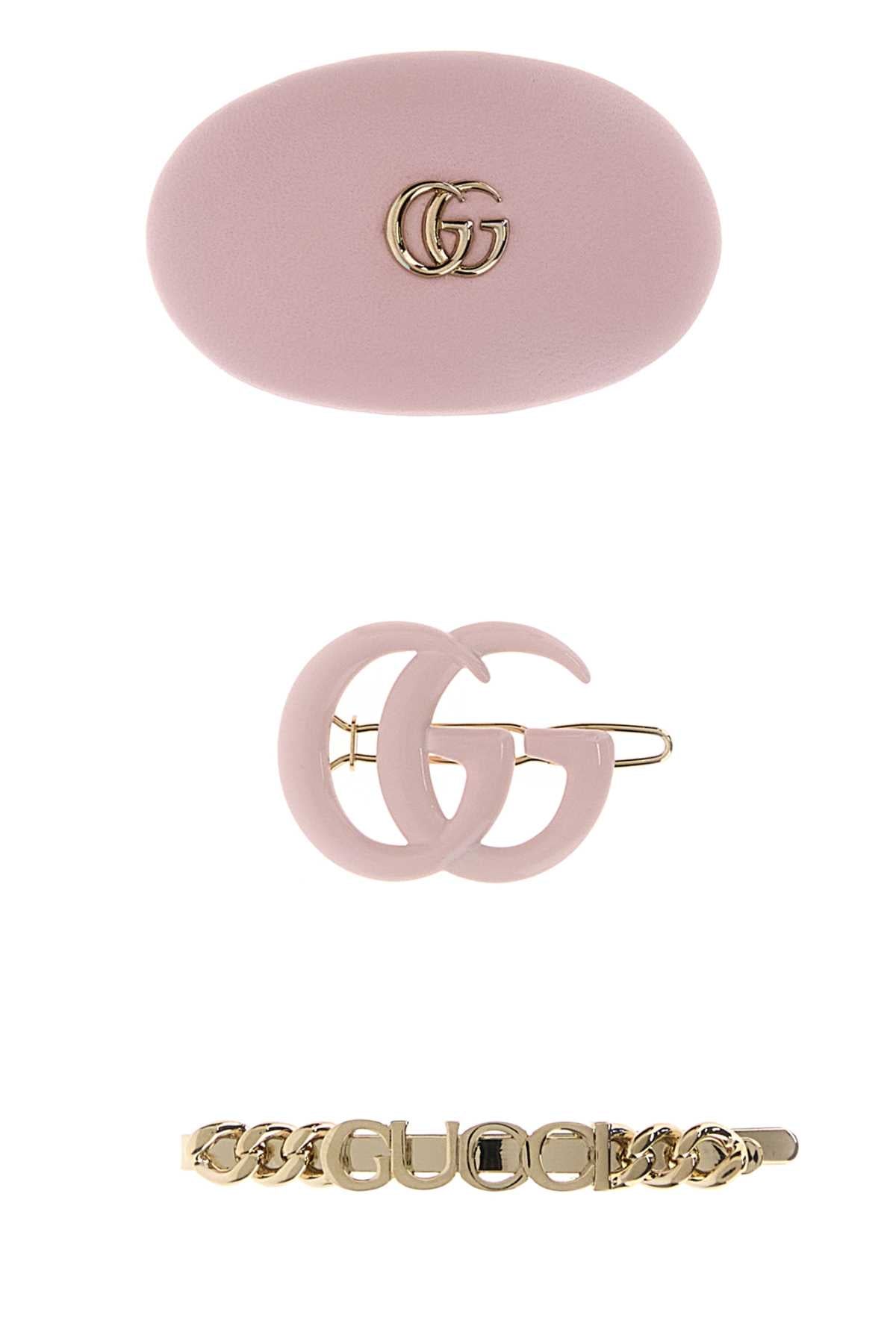 Set W Set 3 Gucci Leather Mix Clip