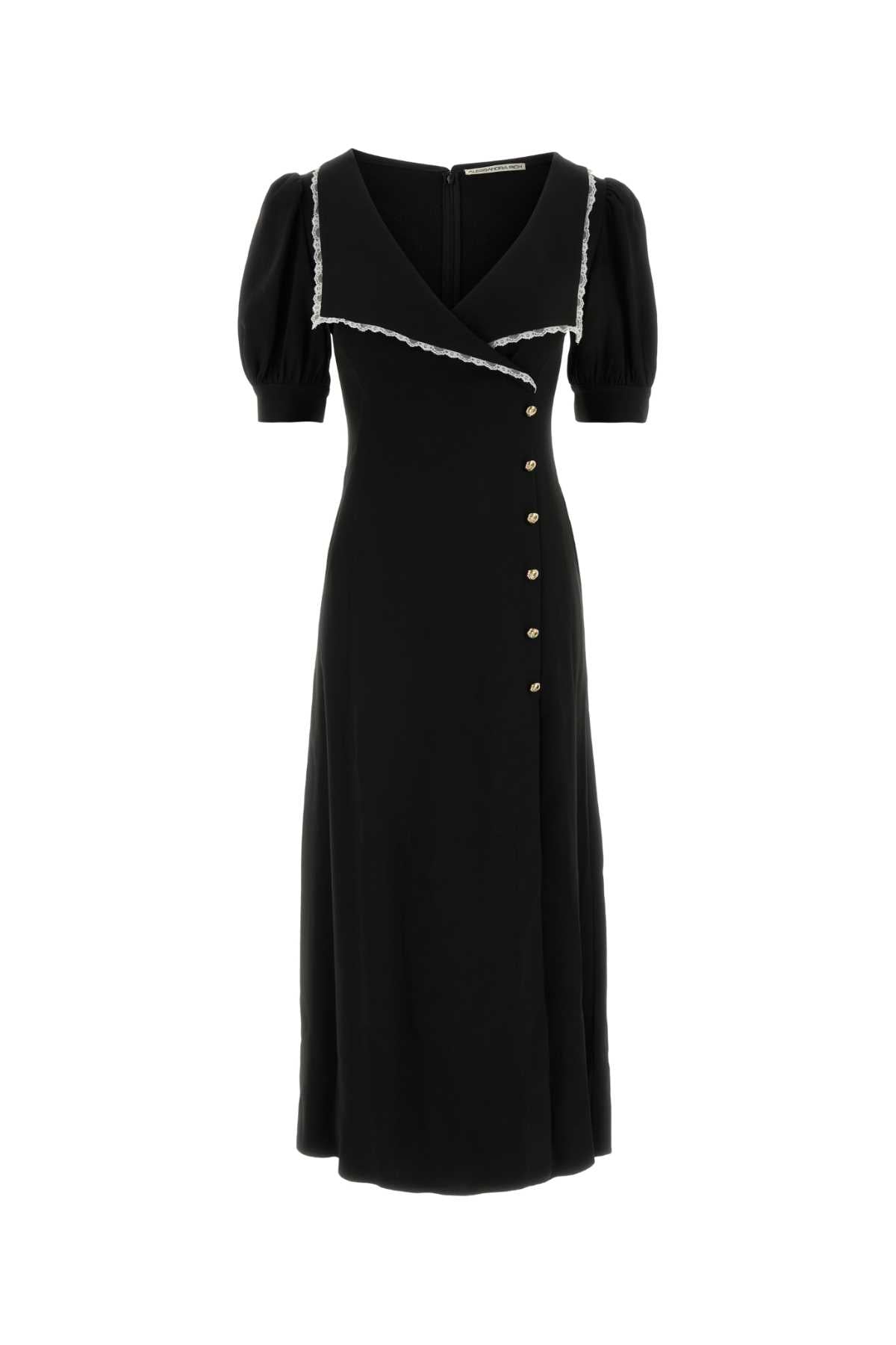 Cady Midi Dress With Collar And Lace Detail