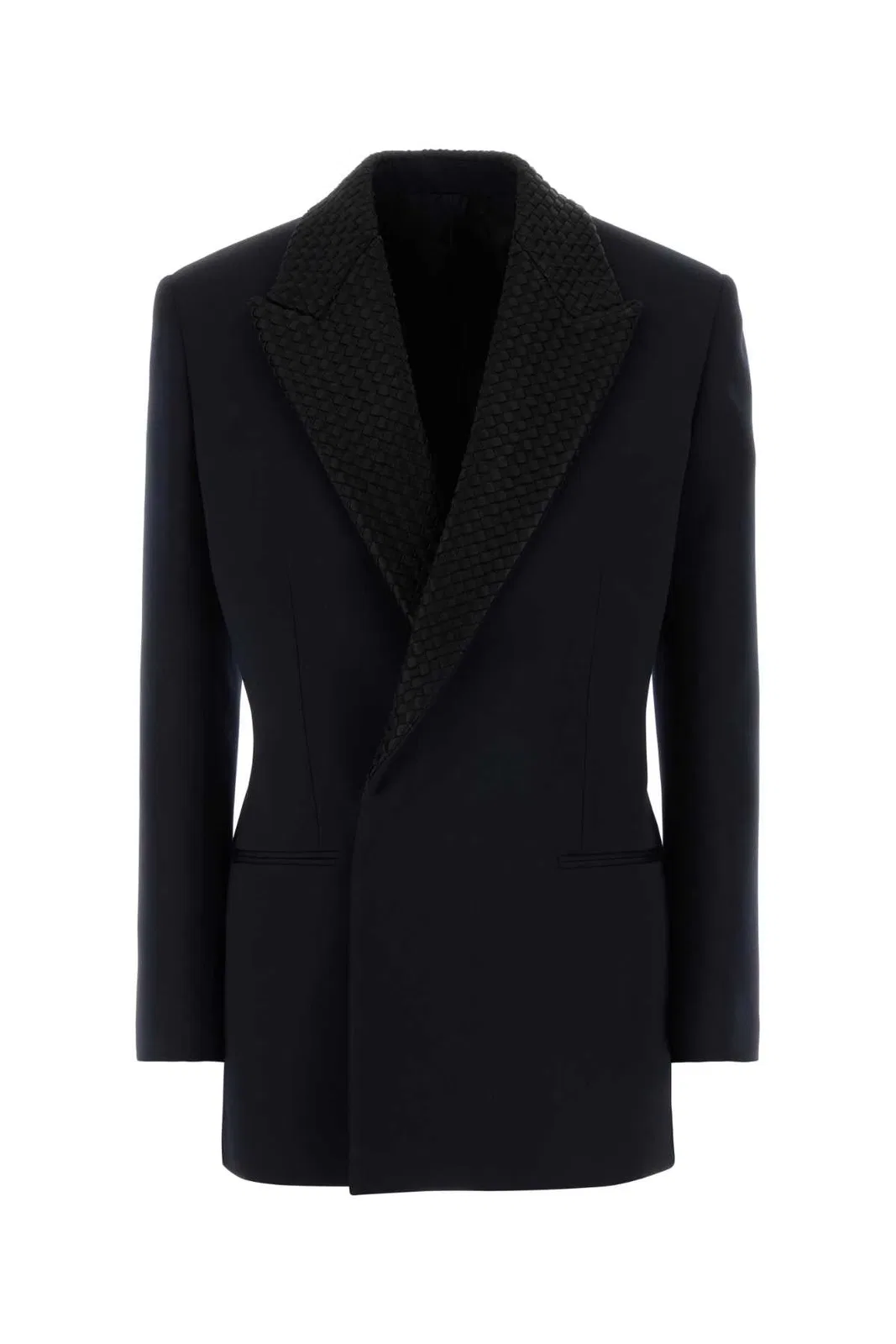 Giacca Navy Collo Intrecciato