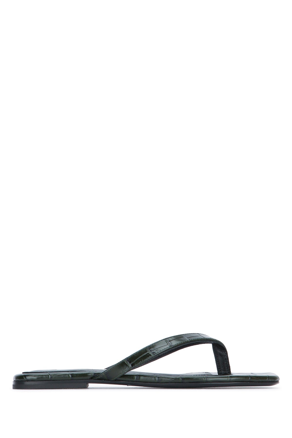 Croco-Embossed Flip Flops