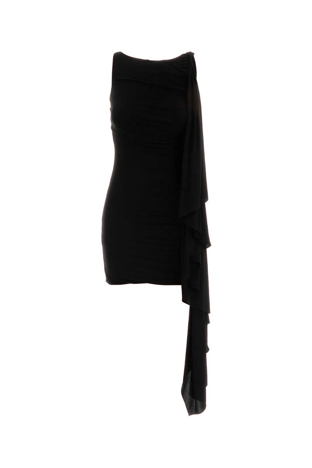 Asymmetric Ruched Mini Dress