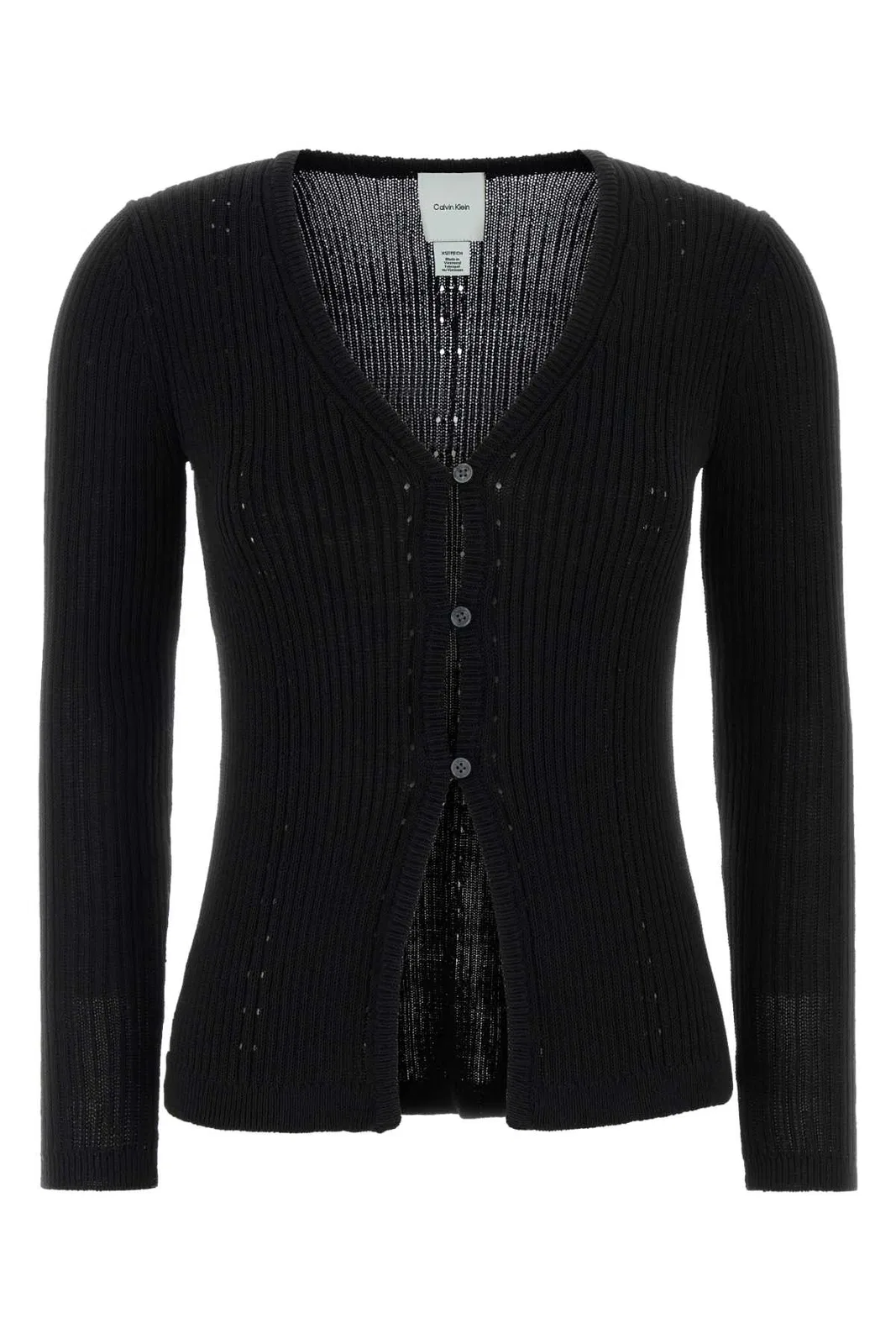 Pointelle Rib Cardigan