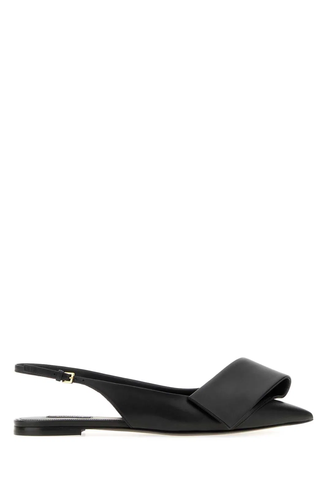 Givenchy Black Twisted Ribbon Slingback Ballerina Flats In Black