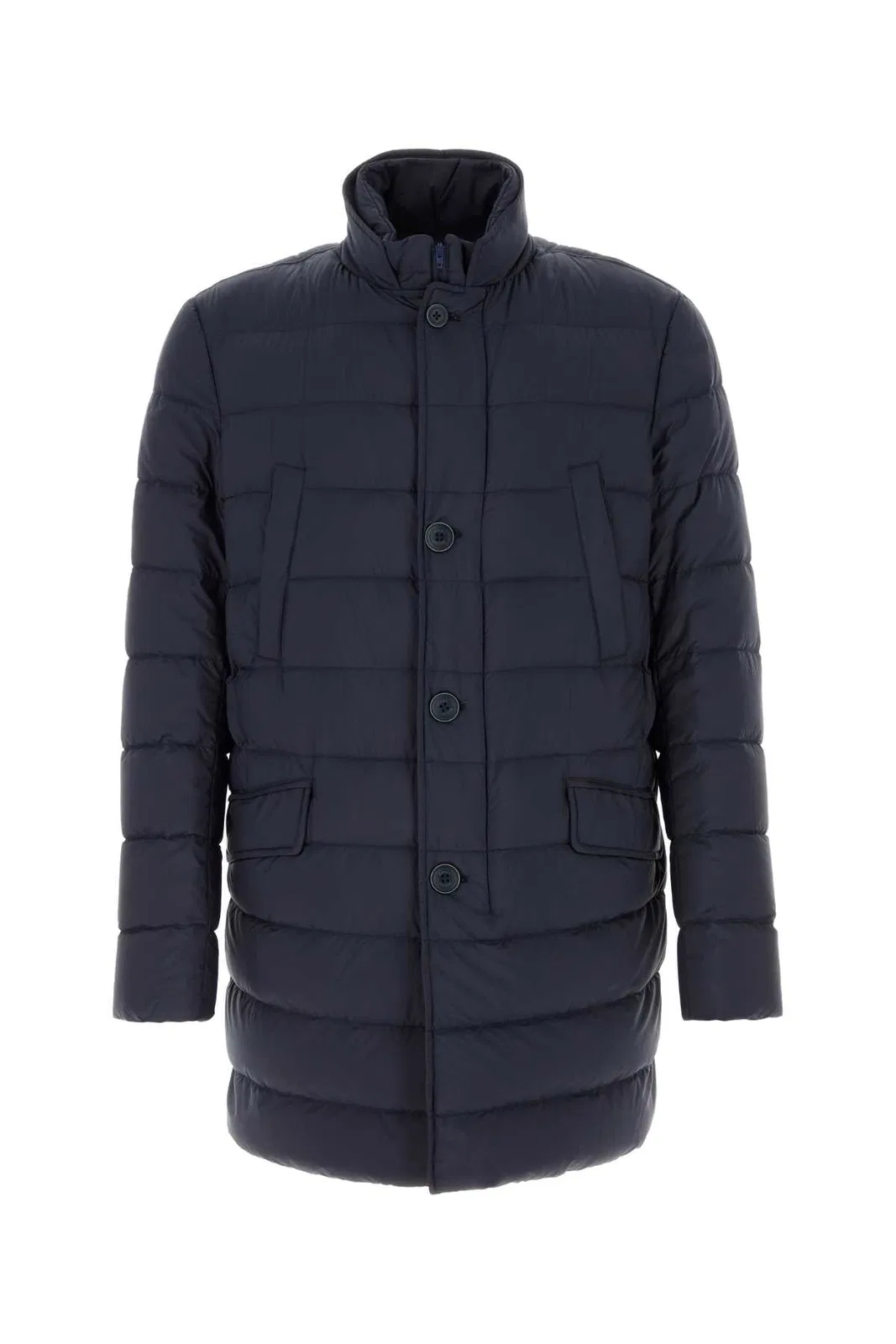 Herno Quilted Down Jacket With Detachable Insert In Blue