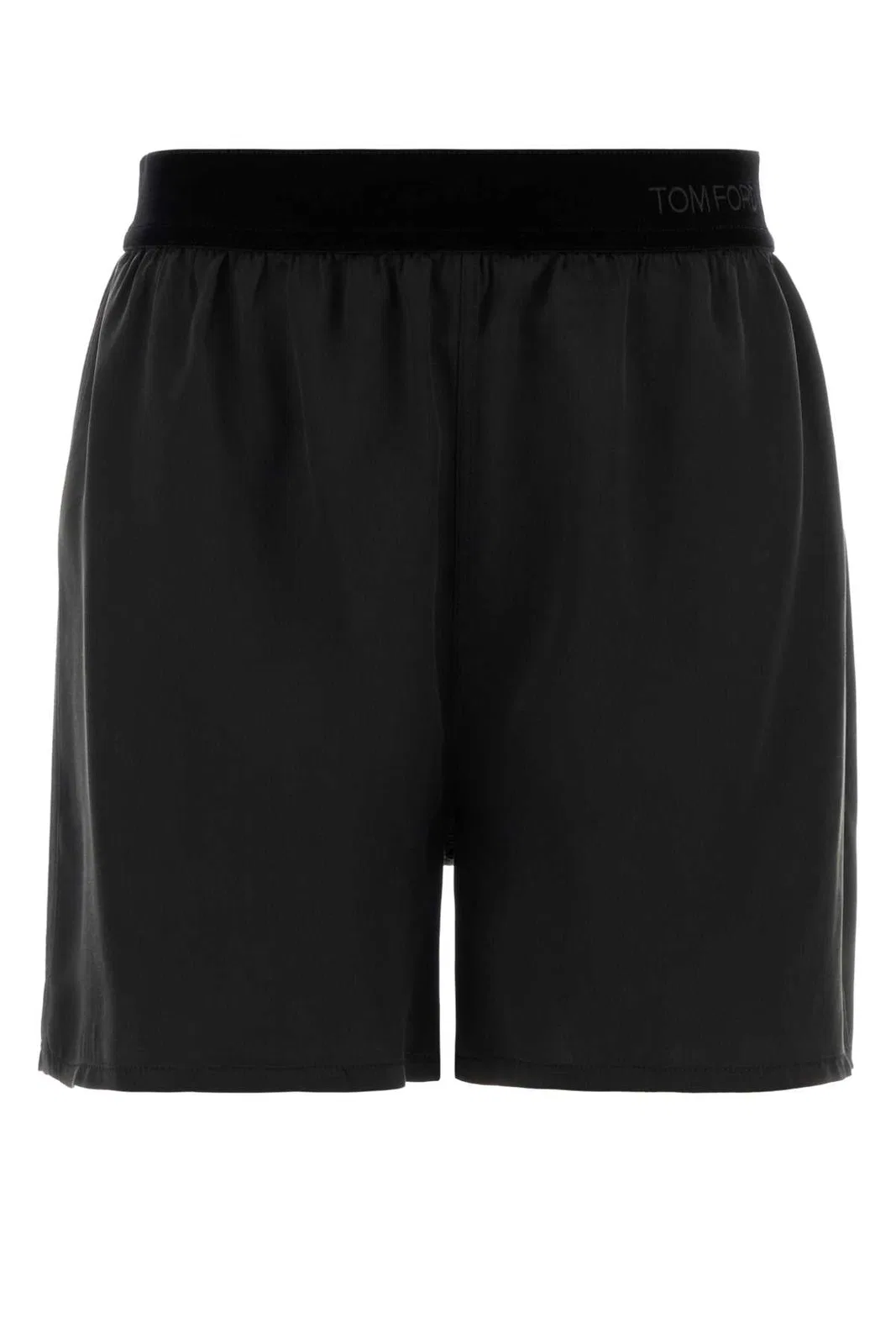 Peach-Feel Silk Satin Pj Shorts