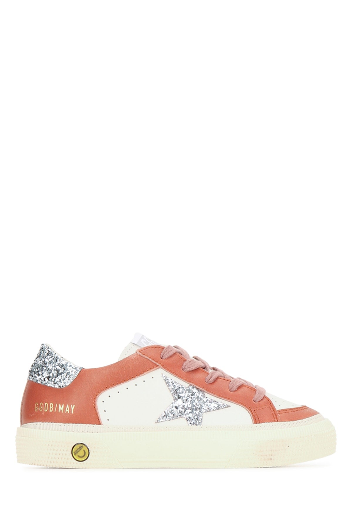 Kids May Leather Upper And Toe Glitter Star And Heel