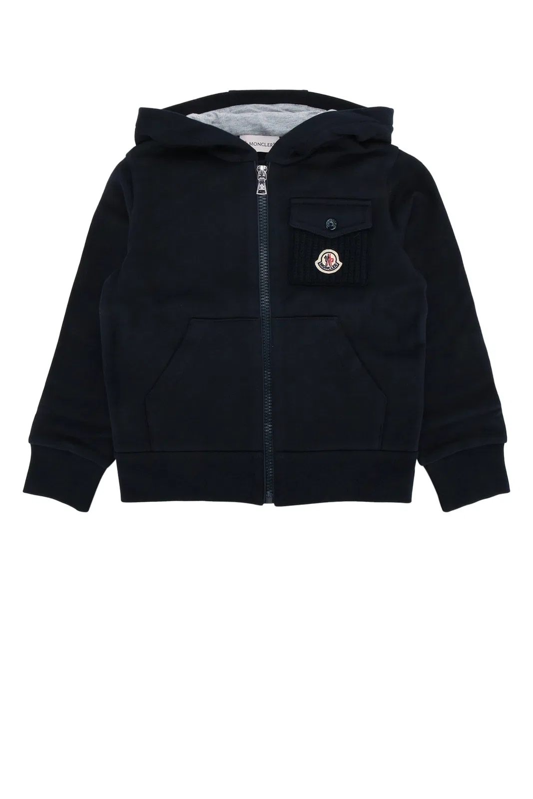 Moncler Jr Zip Up Cardigan In Blue