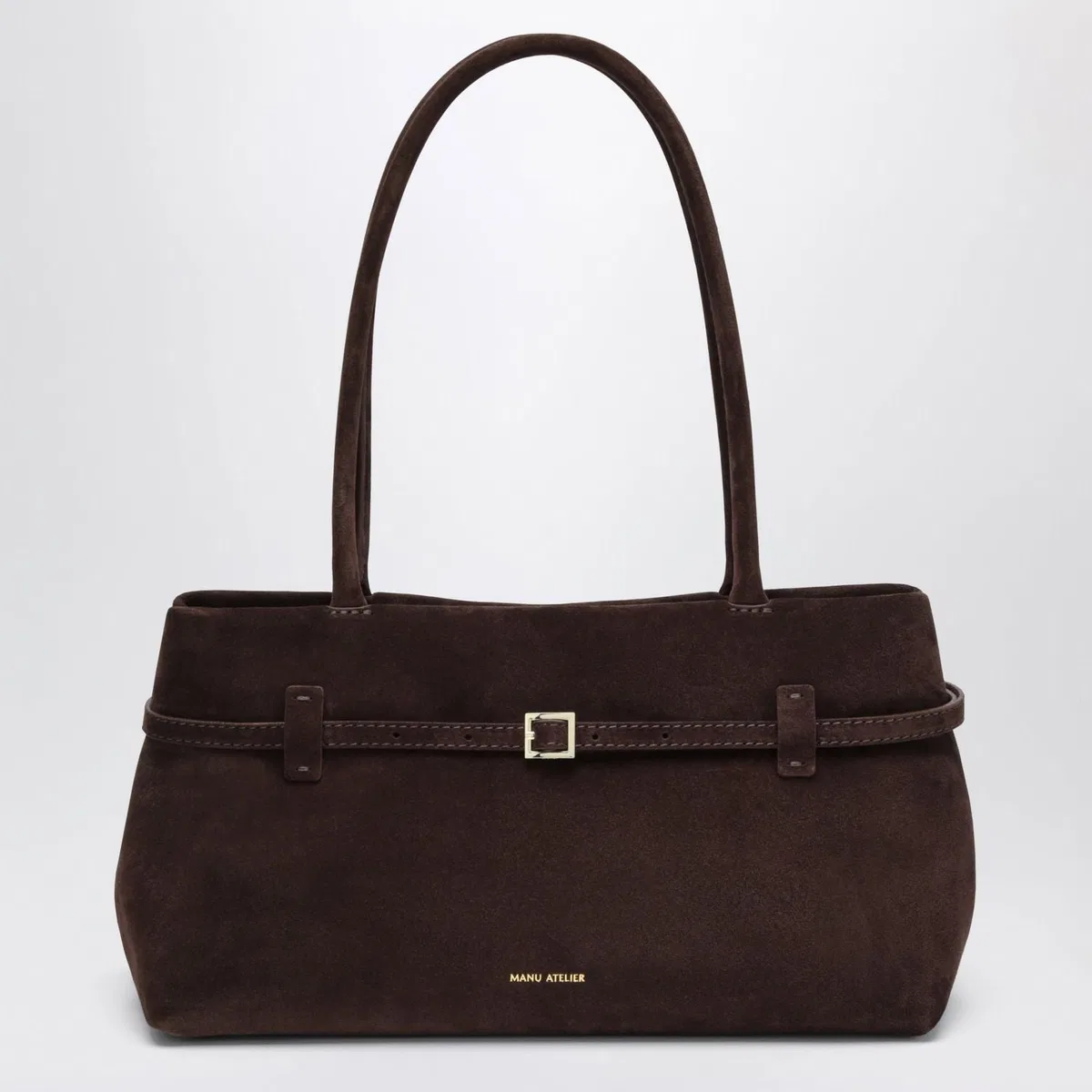Le Cambon East West Bag In Dark Brown Suede