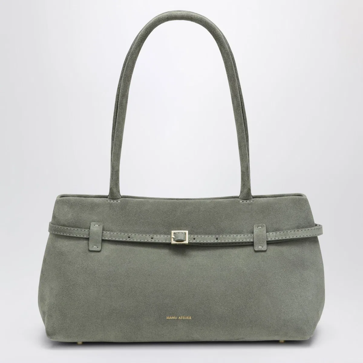 Cambon East West Bag In Pepe Green Suede