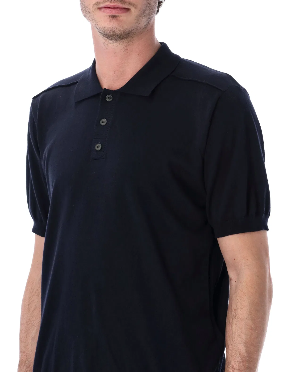 C.p. Company C.p.company Short Sleeve Polo Sweater In Black